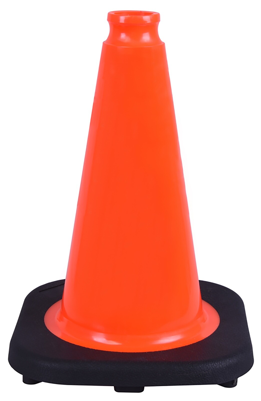 OrangeGear® 12″ 2 lb. Black Base Orange PVC Traffic Cone (10 Pack)