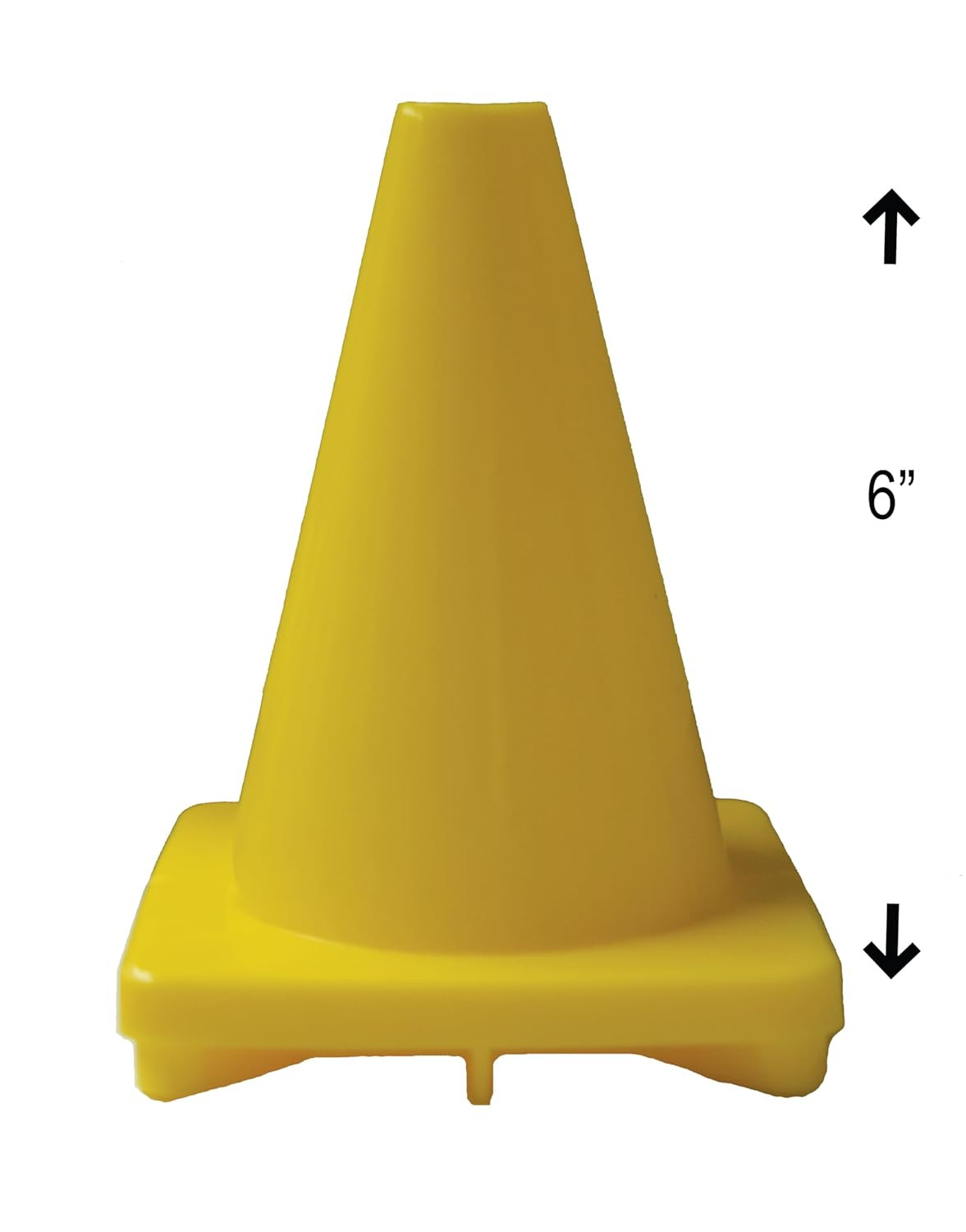 Cortina Sport Cone, Polyethylene 03-500-34-06, 6″ Height, Yellow