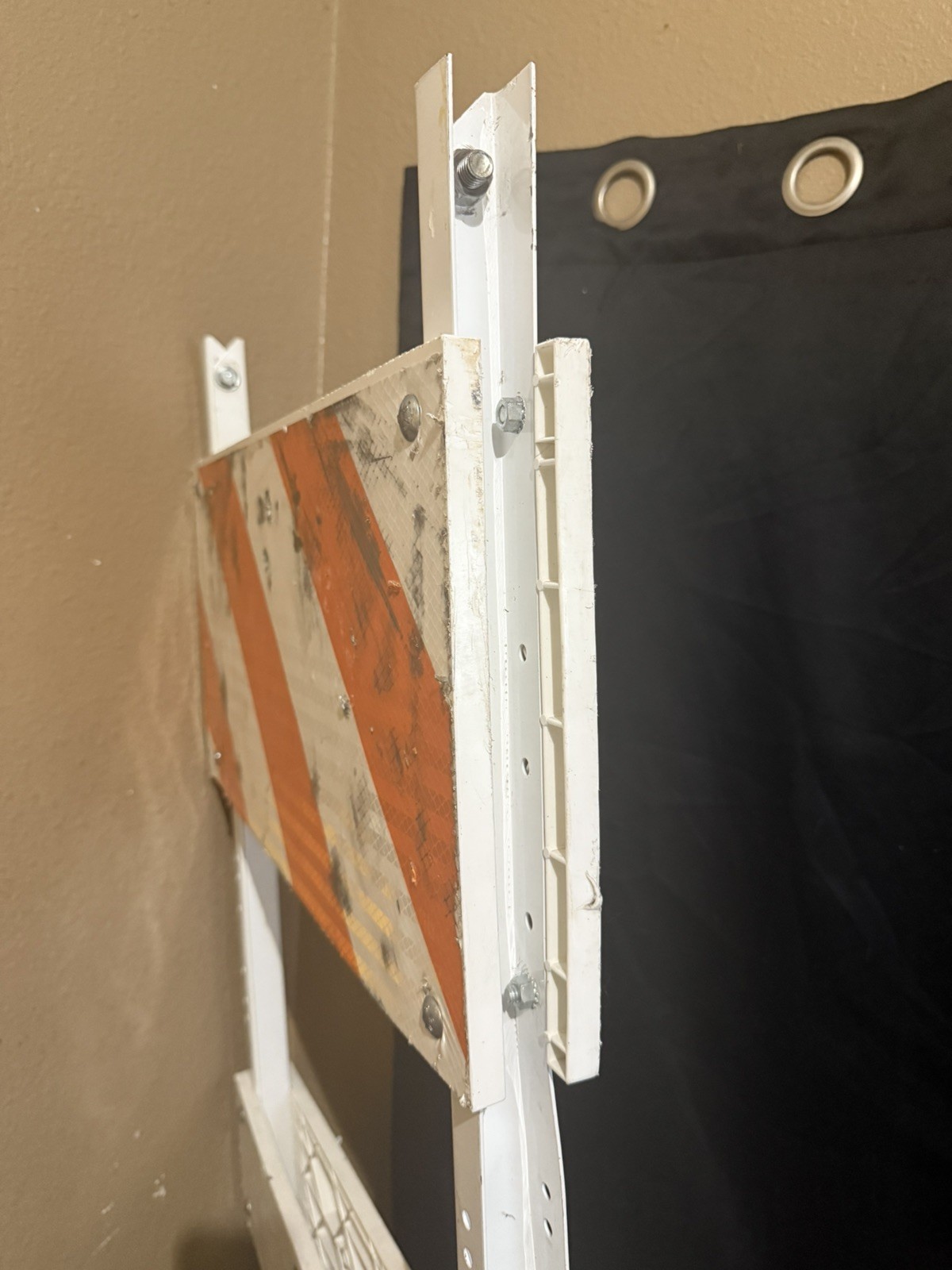 Type I Barricade Used Authentic Retired Reflective Street Traffic Warning Sign