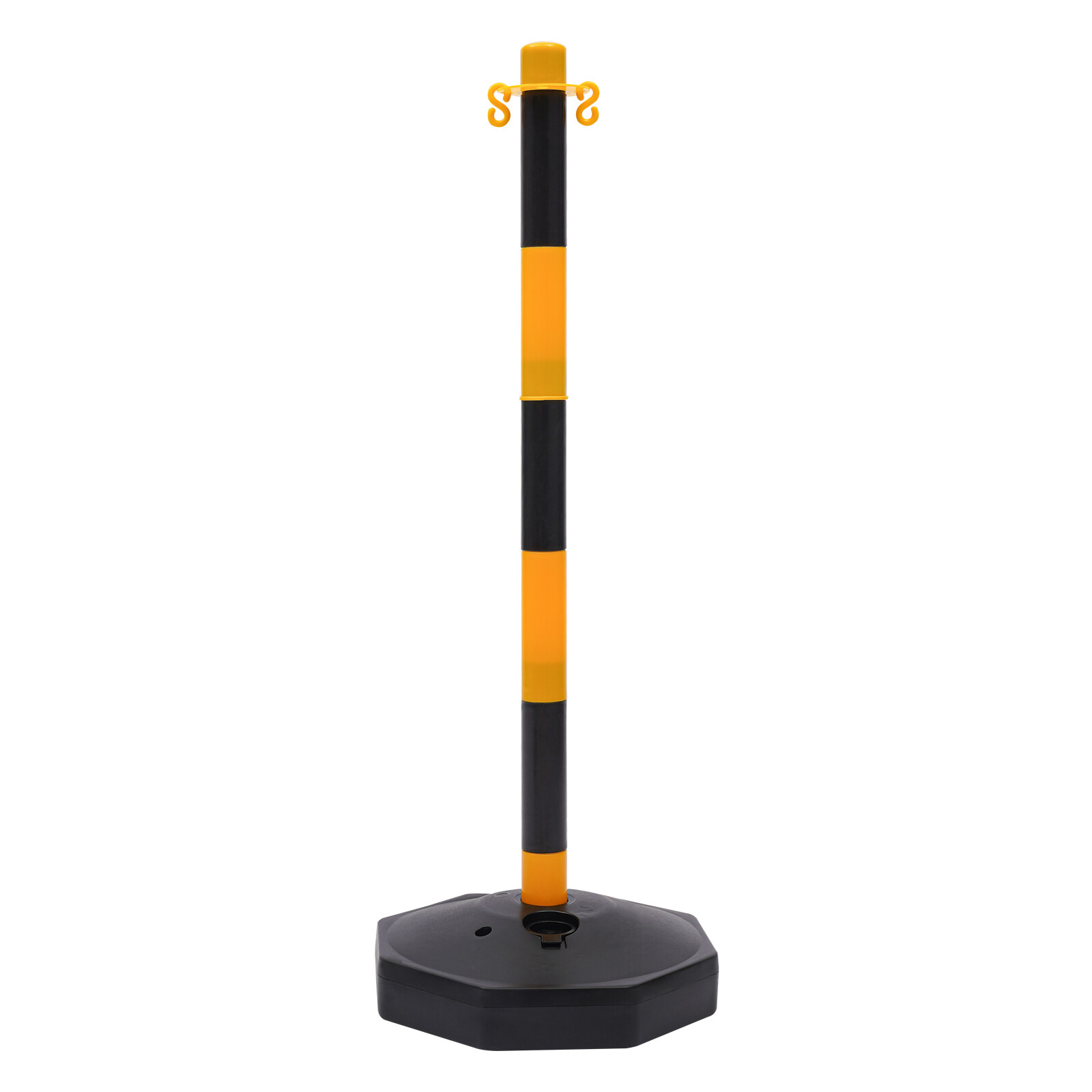 6 Pack Traffic Cones Adjustable Delineator Post Portable Parking Pole W/ Chains