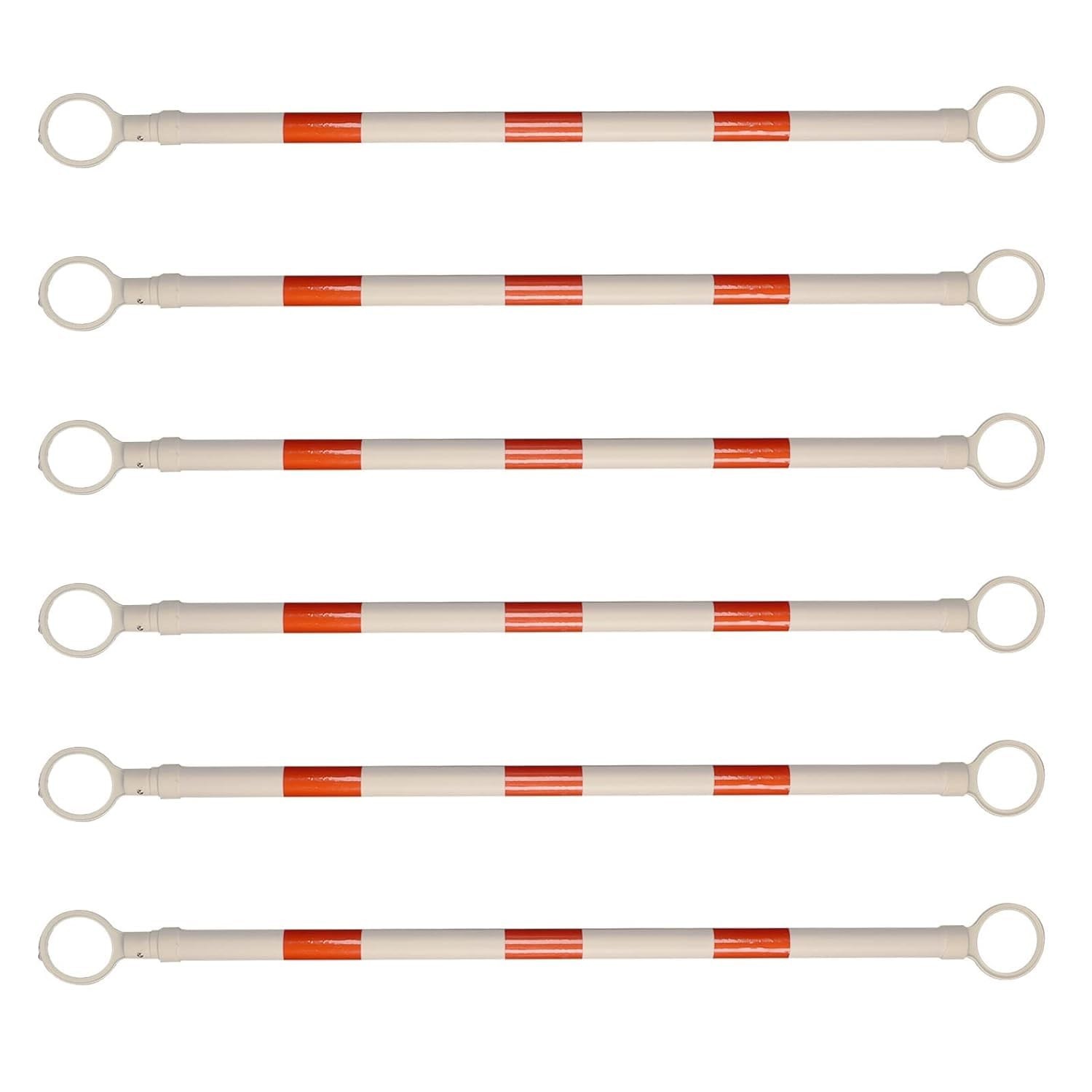 6 Pcs Expandable Traffic Cone Bar 4ft-7.2ft, Lightweight Safety Barricade for Ro