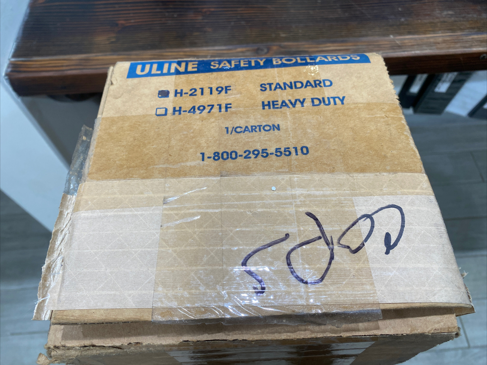 (A)ULine H-2119F Safety Bollards Q235 Steel With Mounting Anchor Bolt 4.5”x24”⭐️