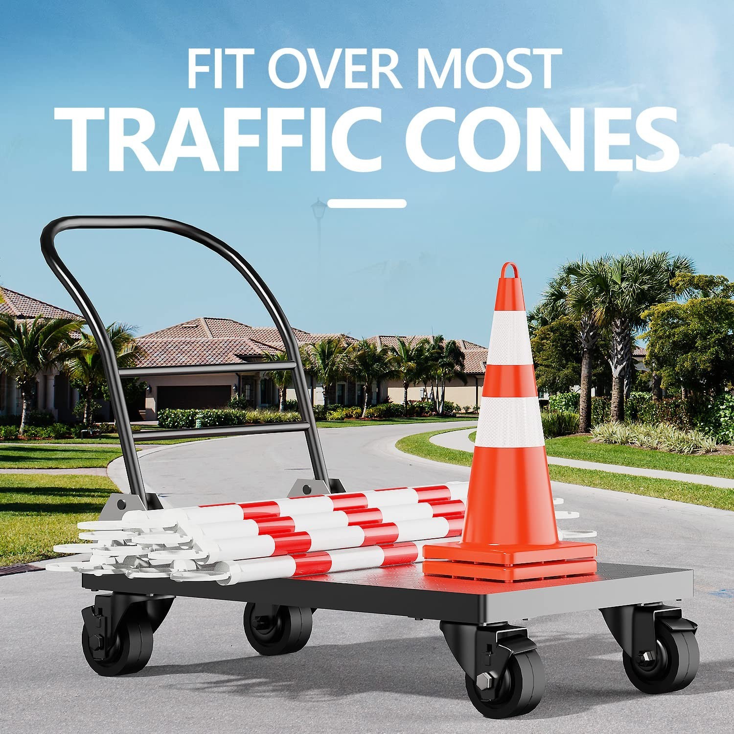 Visible Reflective Traffic Cone Bar, 10 Pack