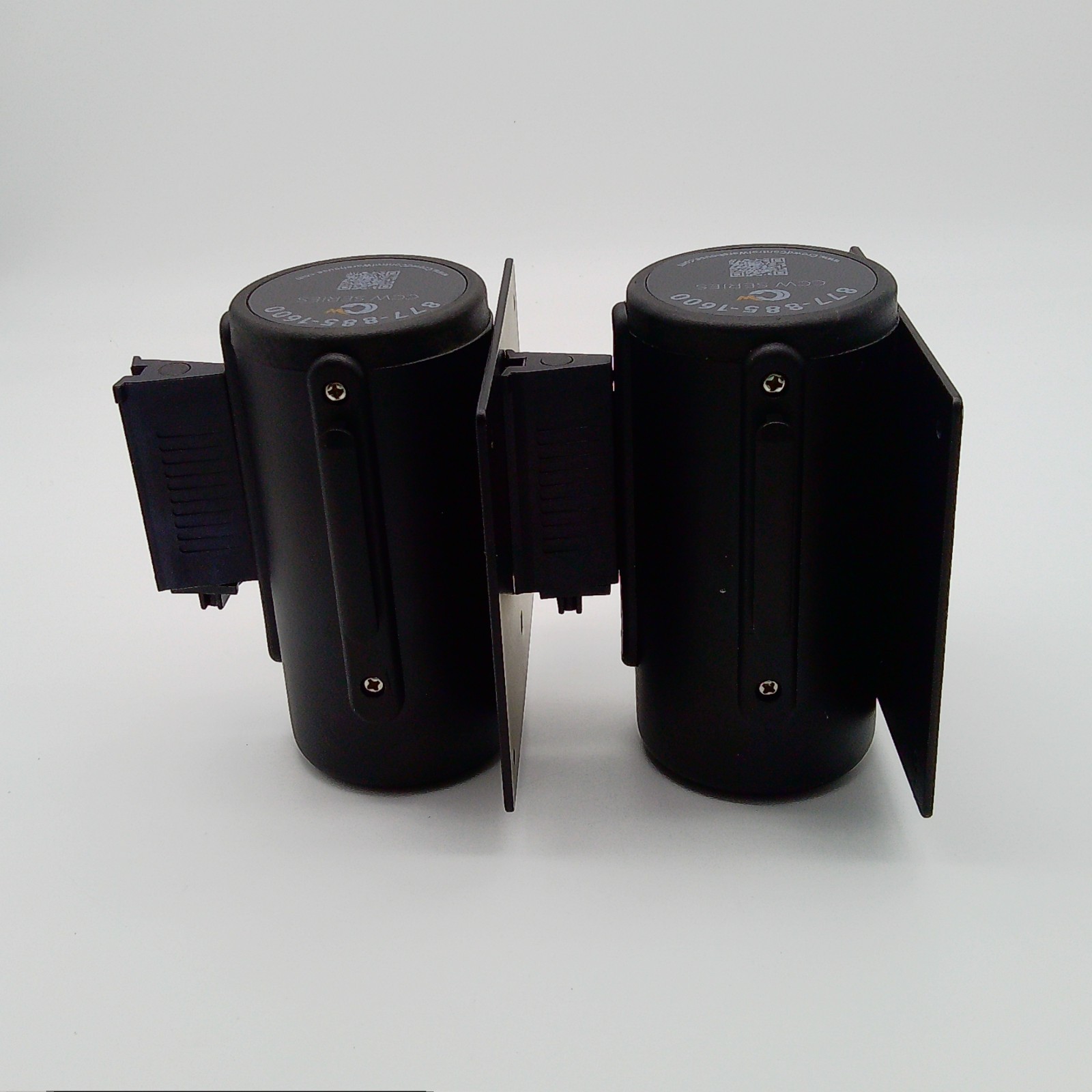 Lot Of 2 Crowd Control Warehouse Wall Mount Retractable 10 Ft Belt Barriers