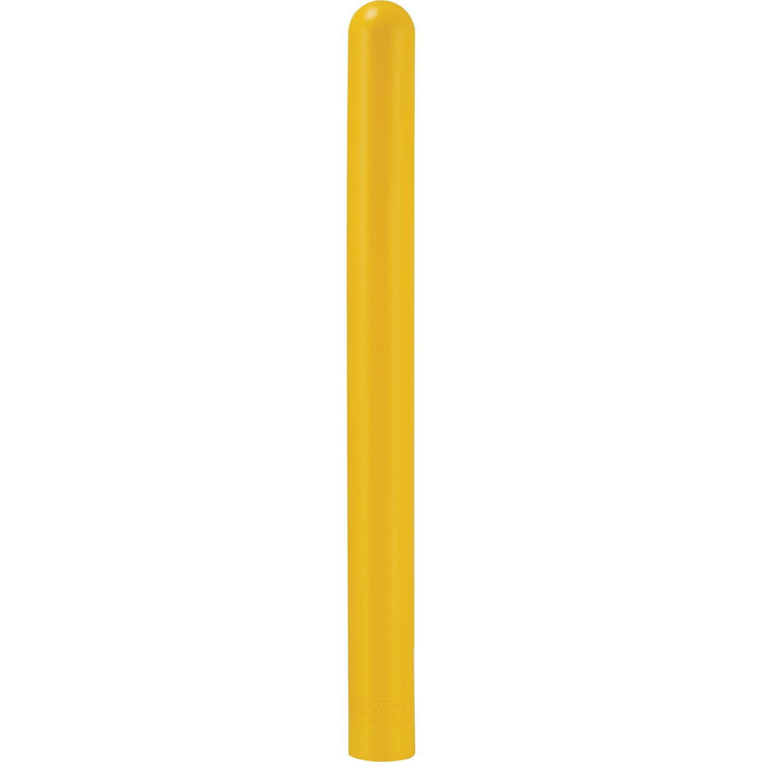 60″H Smooth Bollard Post Sleeve 4″ HDPE Dome Top Yellow
