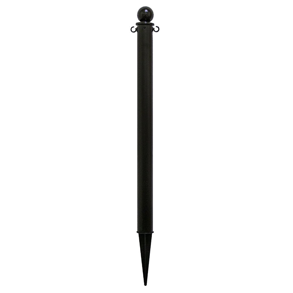 Deluxe Ground Pole, Black, 35-Inch Height, 2.5-Inch Diameter Pole, Pack of 12 (9