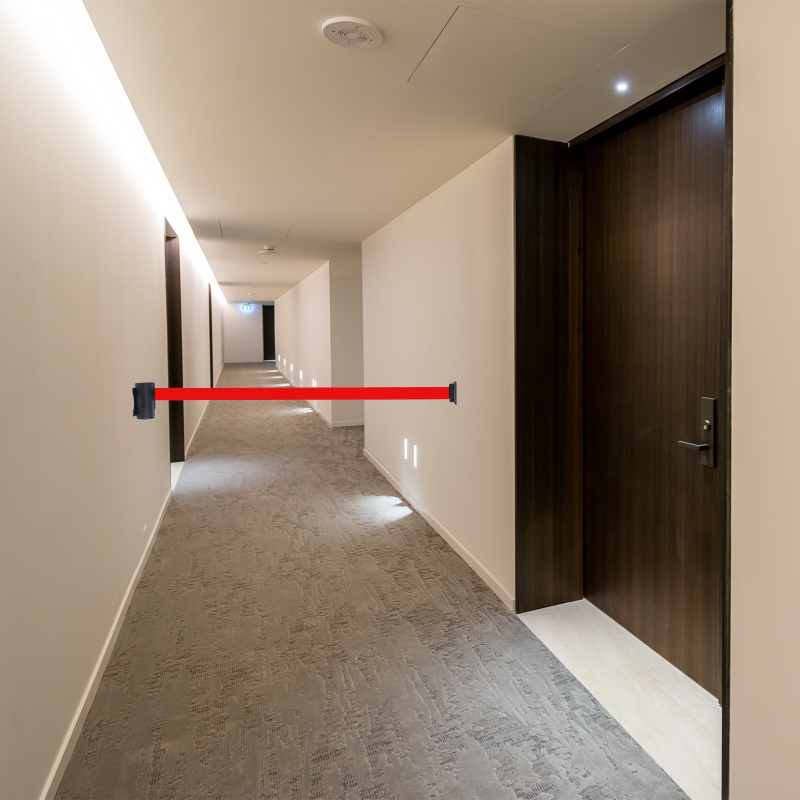 9.84 Feet Wall Mount Retractable Belt Barrier,Black/Red/White