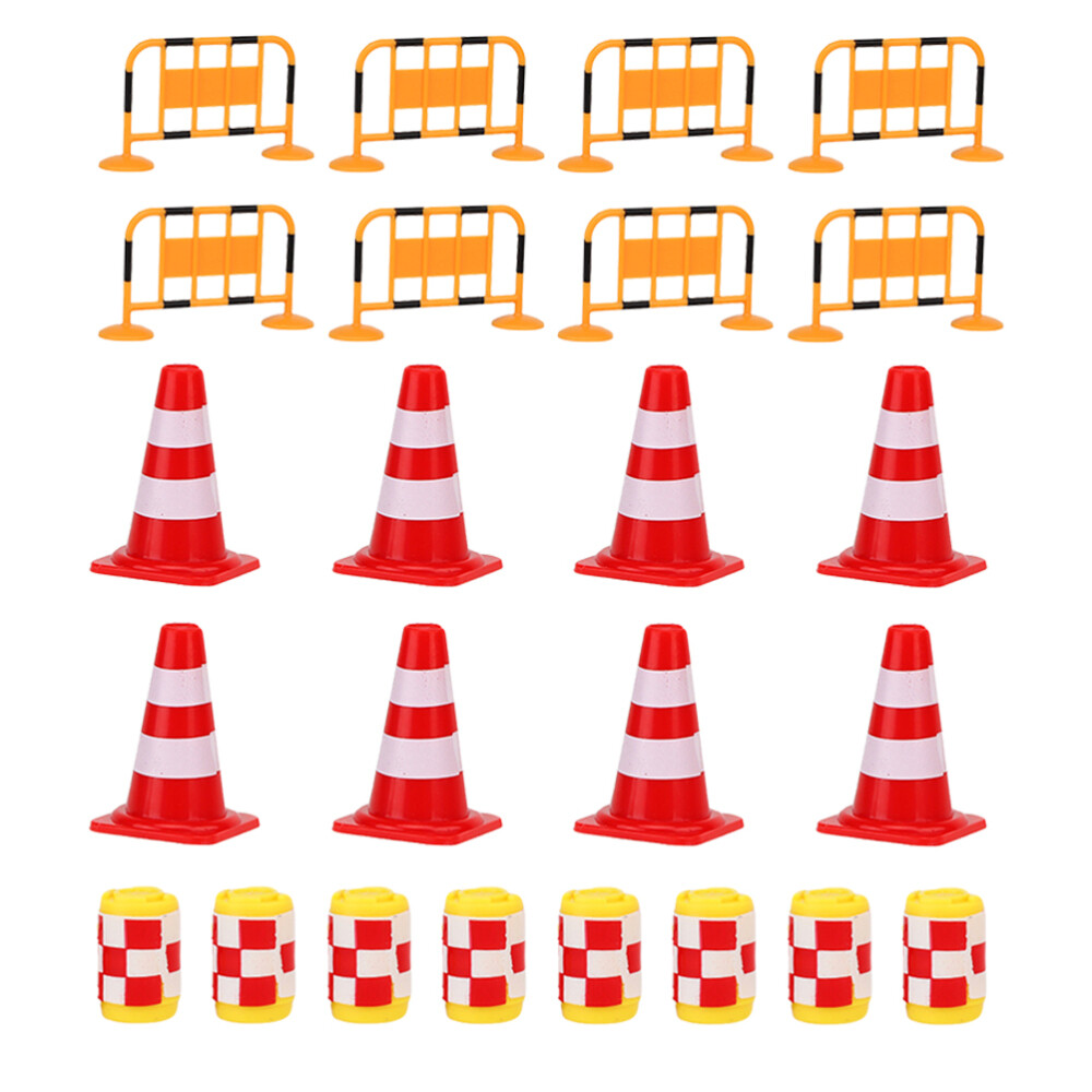 Road Sign Barricade Toy Plastic Work Traffic Signs Cone Mini Construction Cones