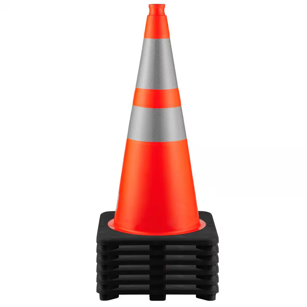36 In. Orange PVC Reflective Traffic Safety Cone