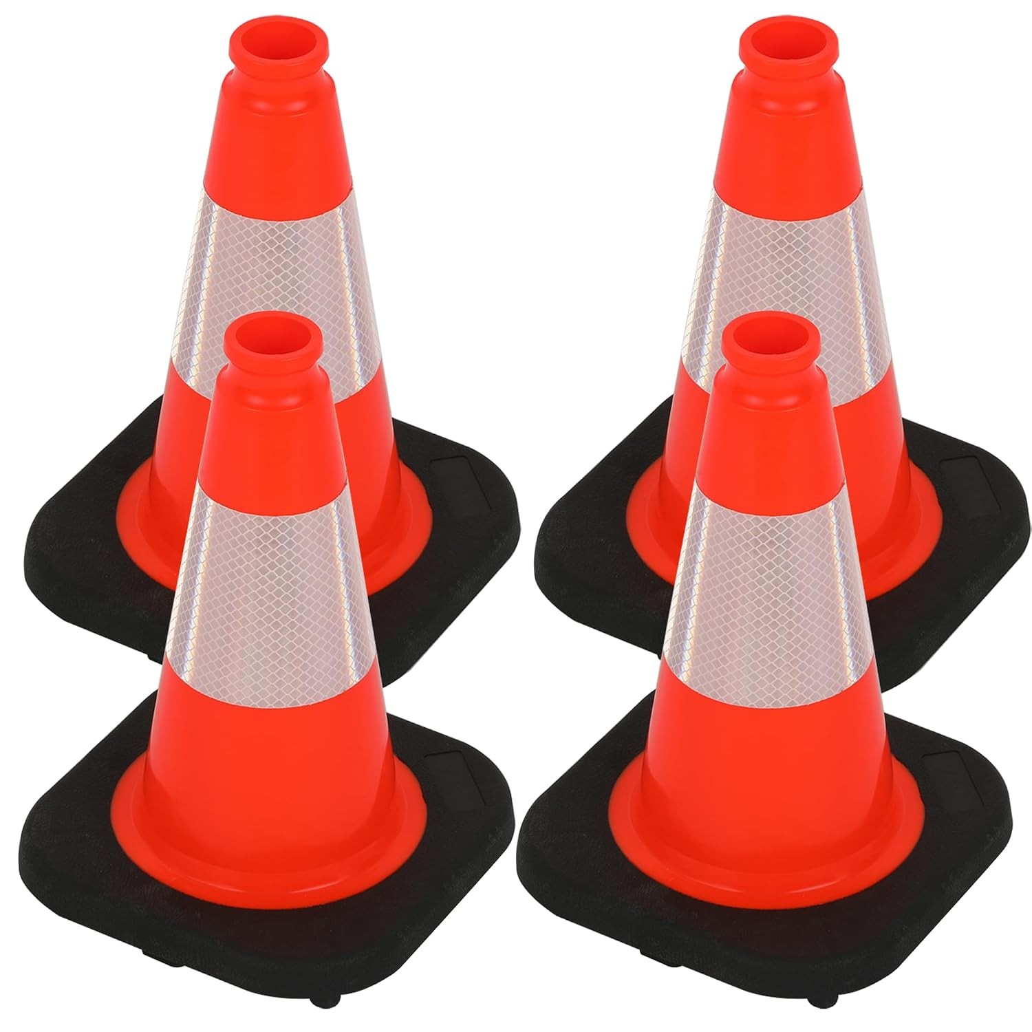 8 Pack 12″ Green Traffic Safety Cones PVC Parking Construction Cones