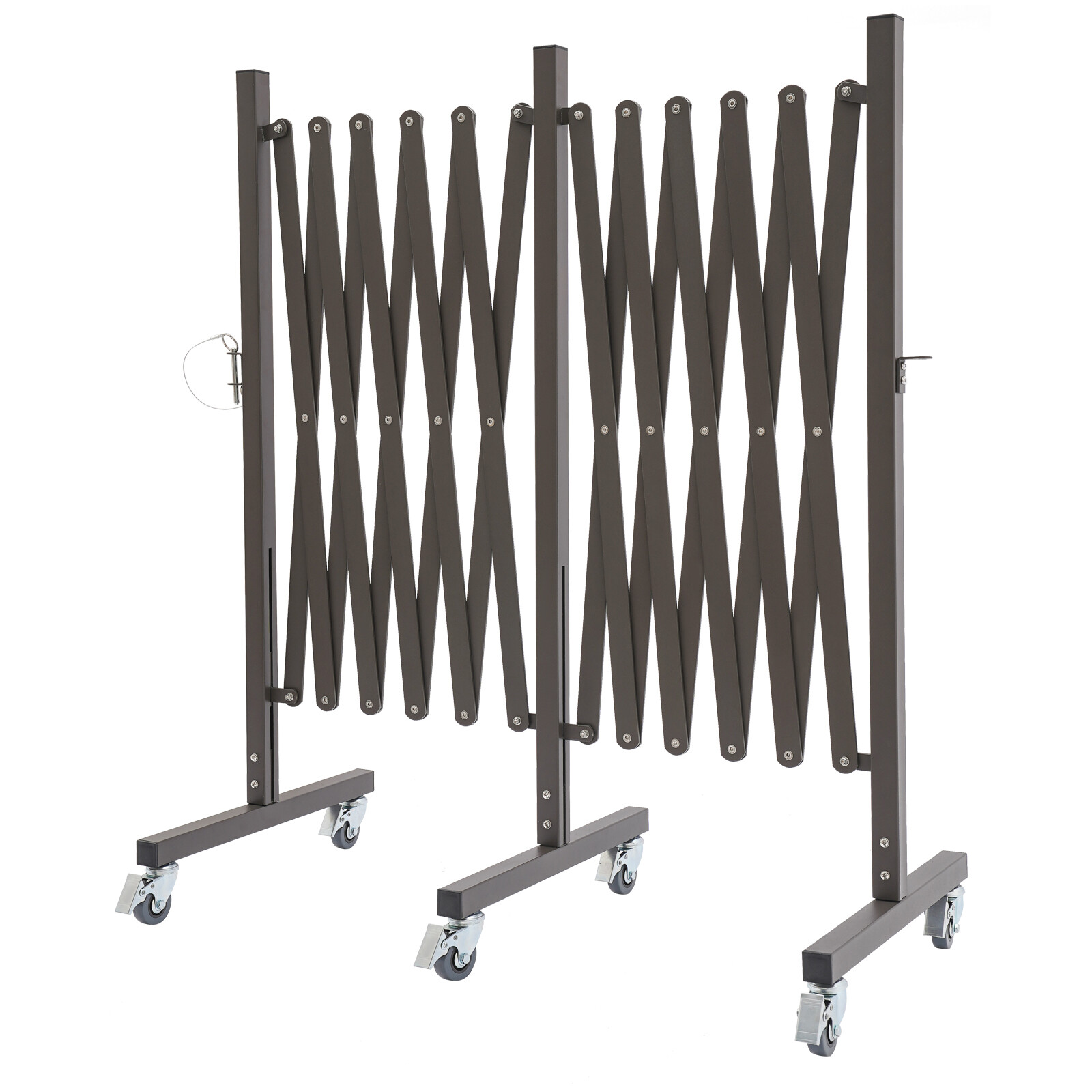 16.4′ Expandable Barricaded Barrier Retractable Traffic Fence Mobile Safety Gate