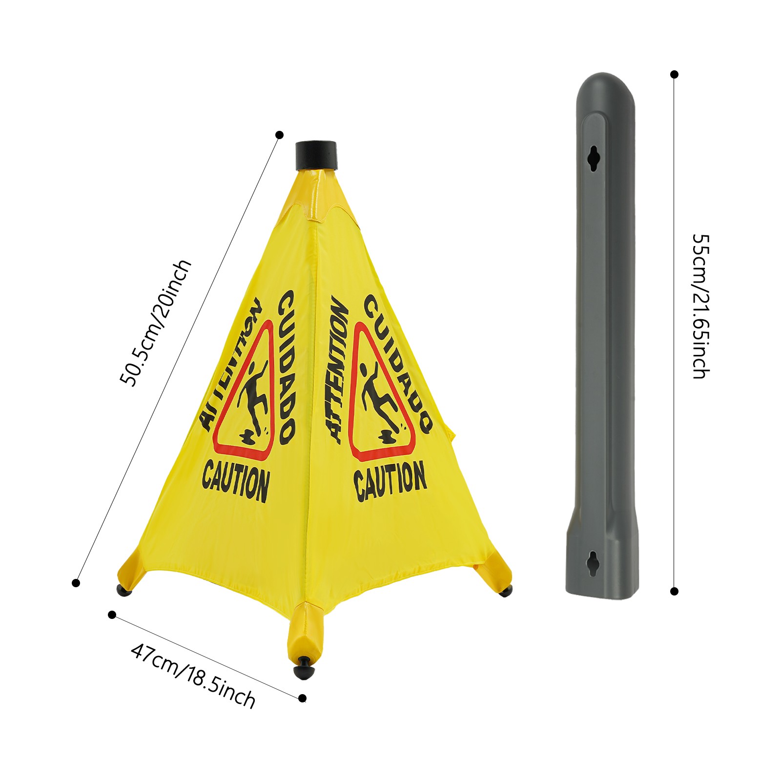 8Pcs Wet Floor Sign Foldable A Frame Caution Floor Sign Plastic Indoor Outdoor
