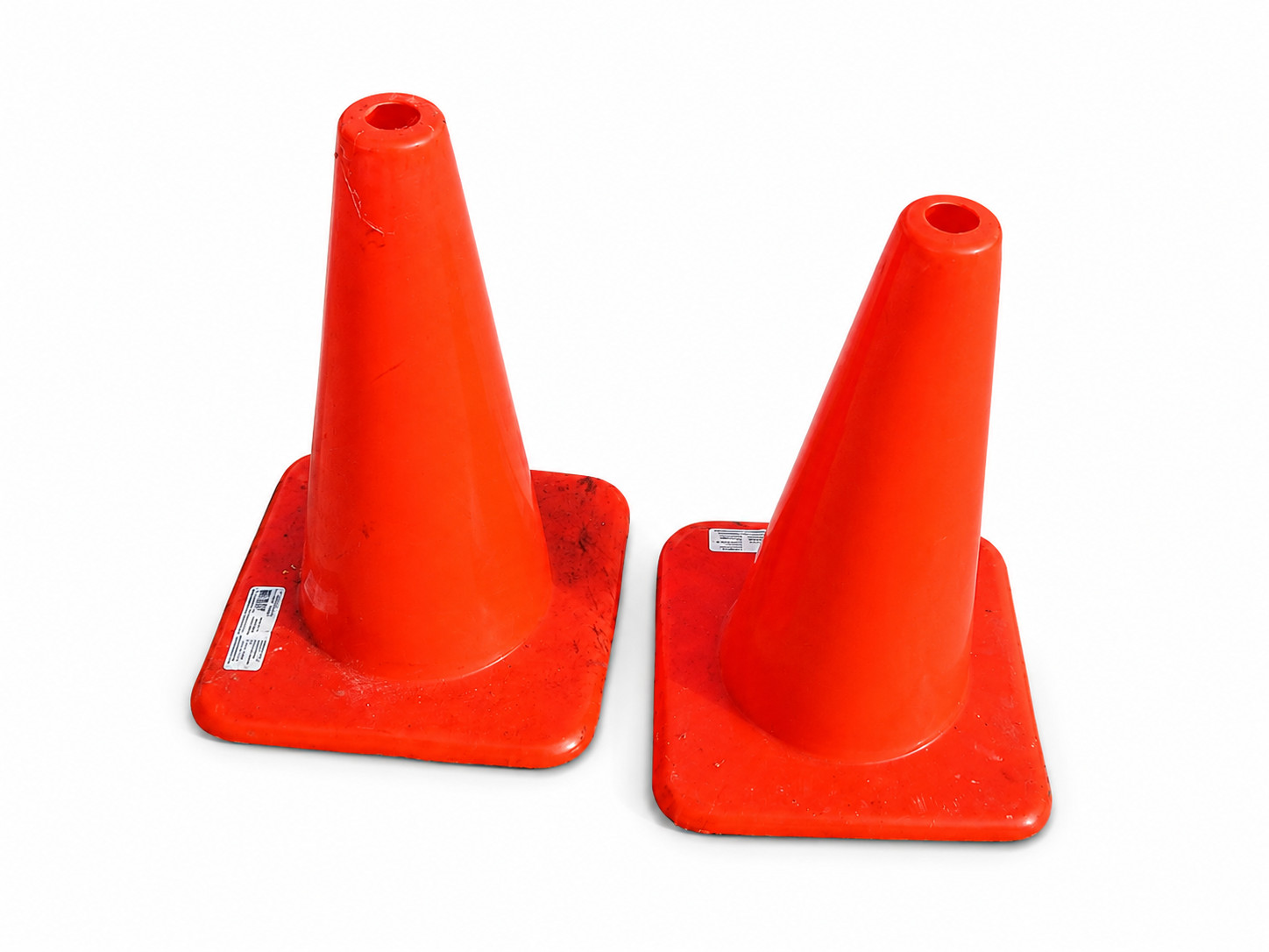 Set of 2 Orange Safety Traffic Cones Flexible PVC 18″ Road Parking Training