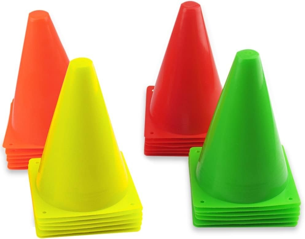 Durable 7 Inch Agility Marker Cones Lightweight for Soccer Football and Skating