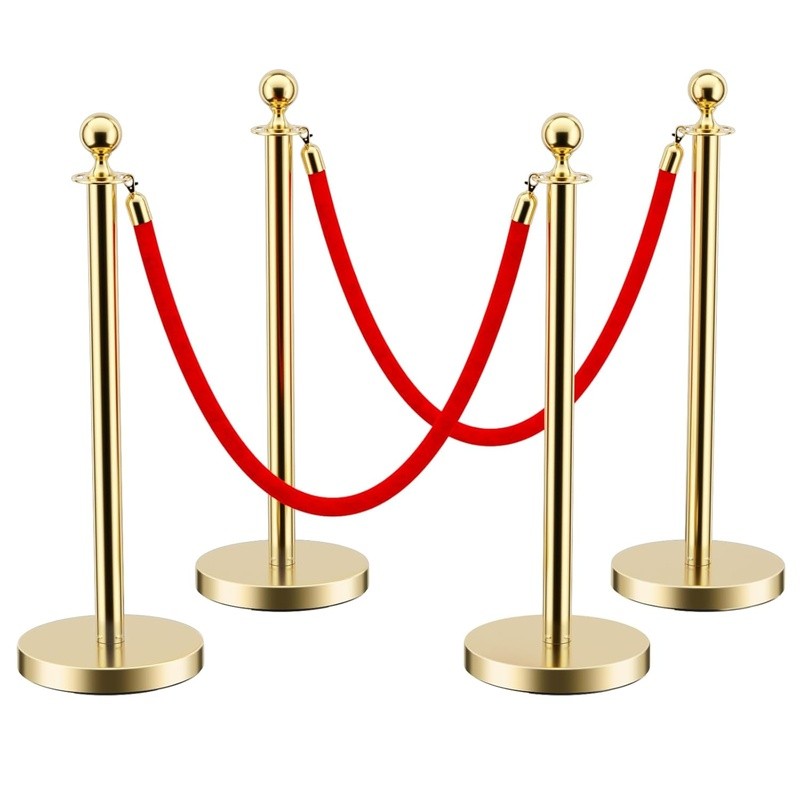Durable Crowd Control Stanchions Velvet Rope Easy Setup Event Management New