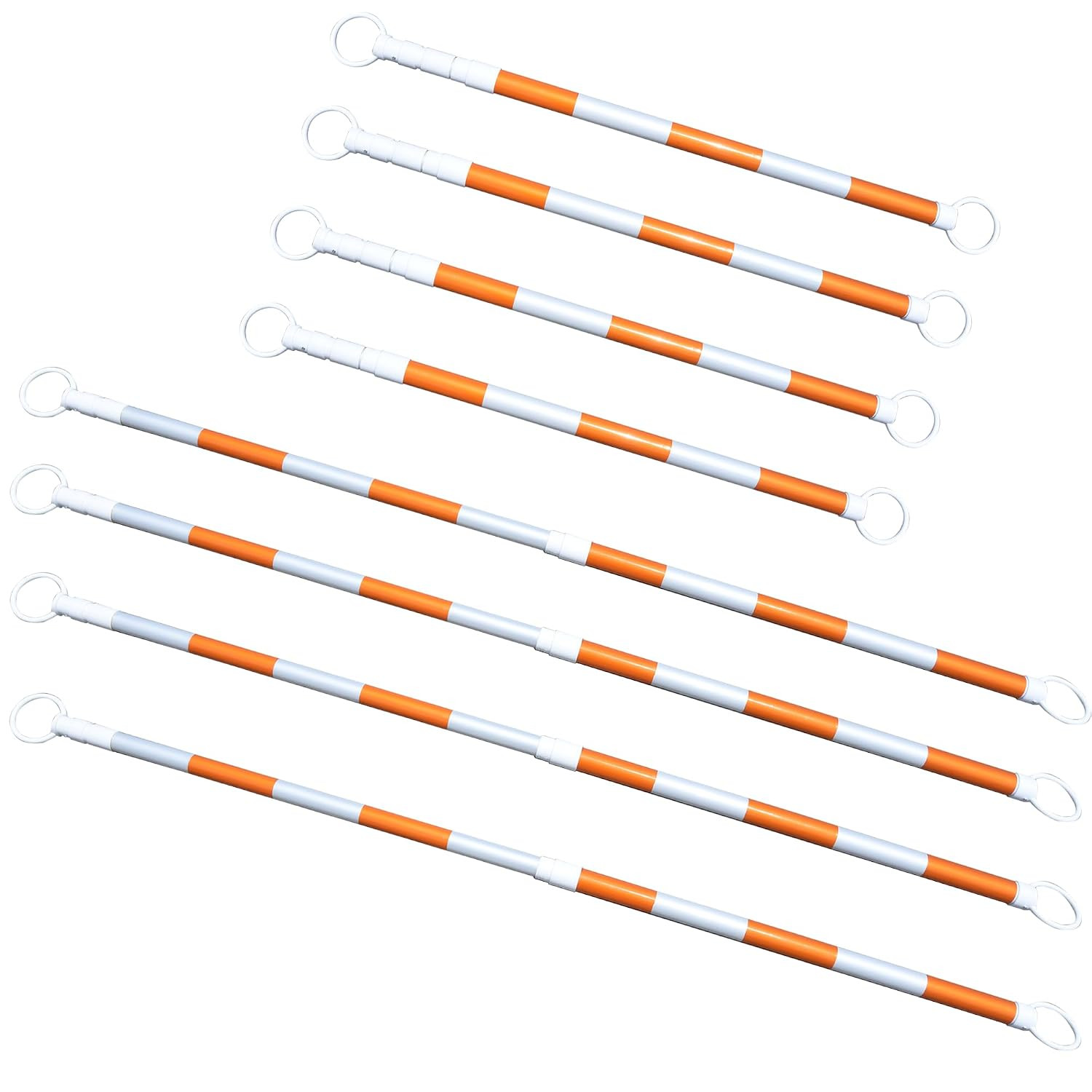 Orangestar 8 Pack Retractable Traffic Cone Bars, 4Ft to 8.8Ft Expandable Cone Ba