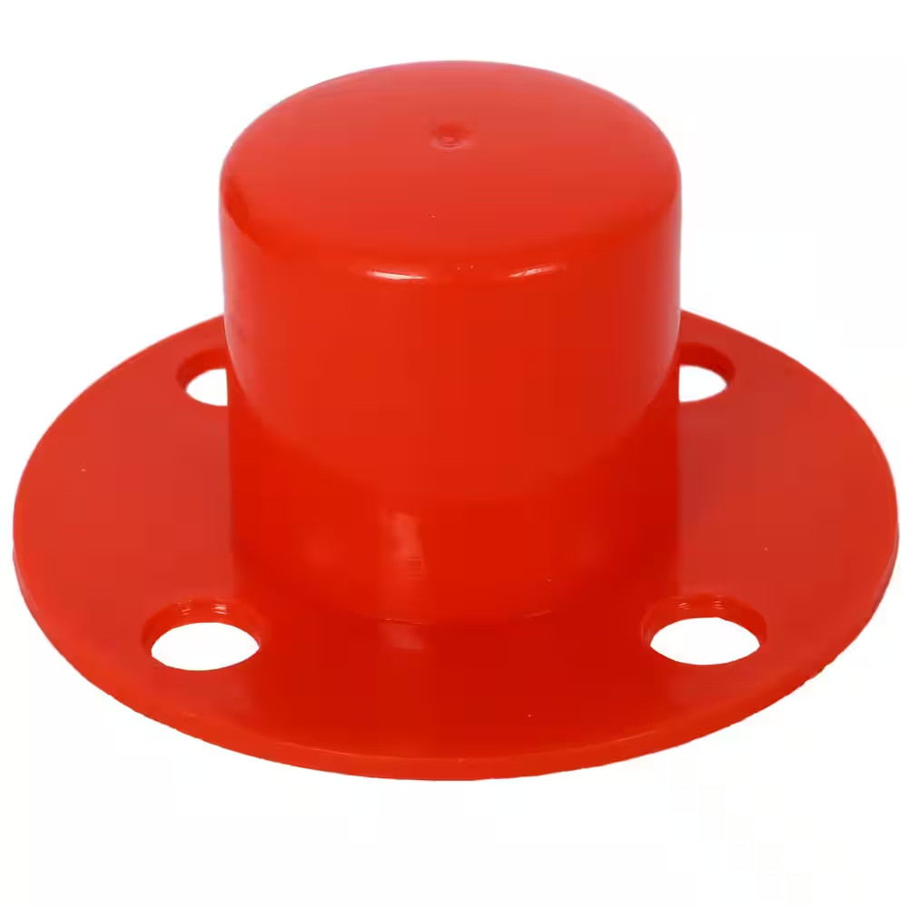 12-Pack White/Red Plastic Safety Barrier Post W/Fillable Base, 5 Ft. Plastic Cha
