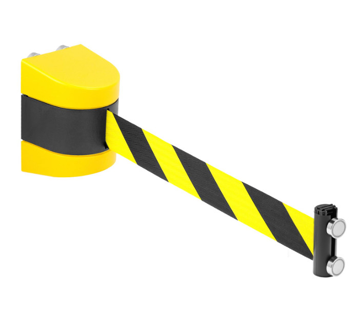 QWORK Magnetic Wall Mount Retractable Belt Barrier – Crowd Control and Safety So