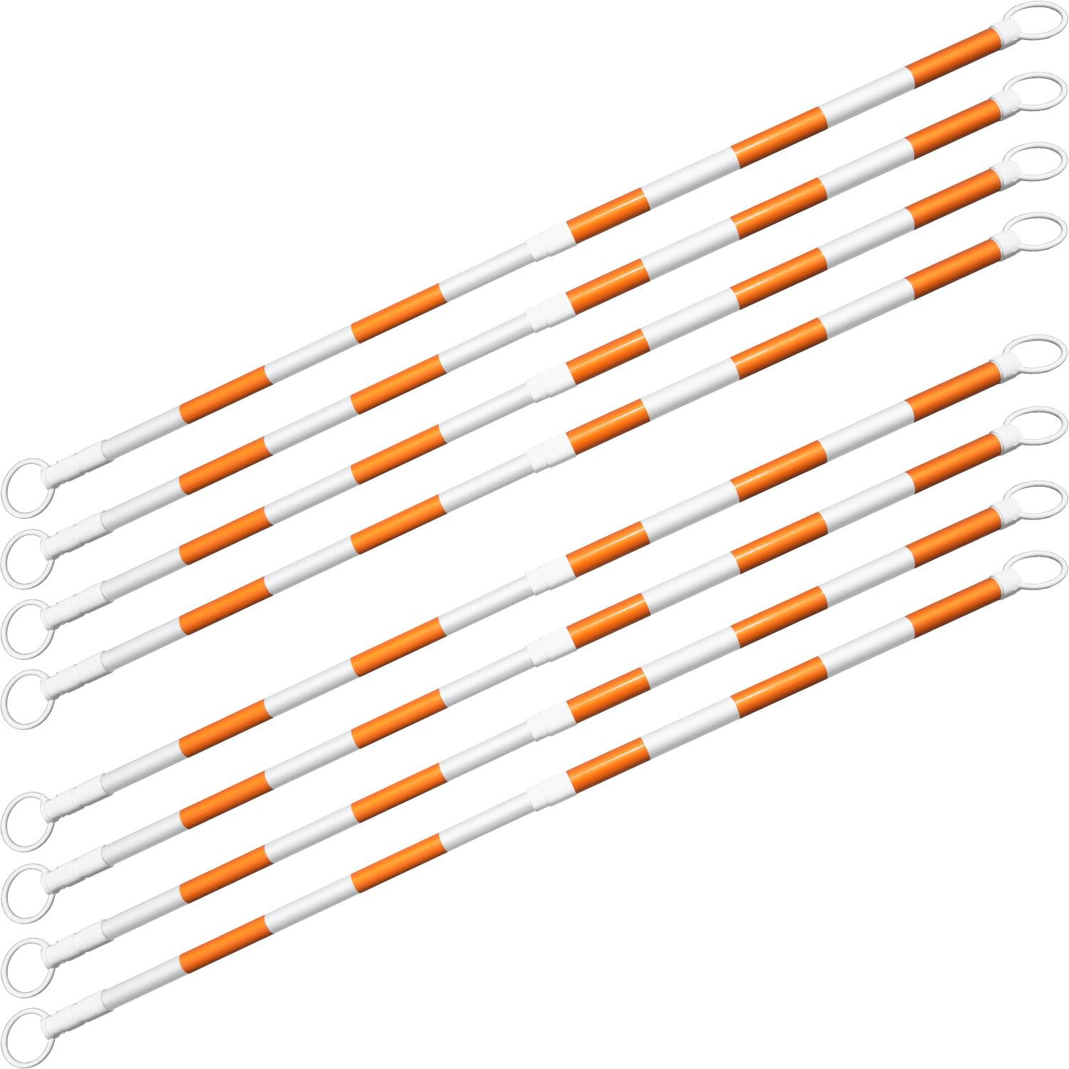 8 Pack Min 4′ Feet to Max 7′ Feet Retractable Traffic Cone Bars, Expandable Refl