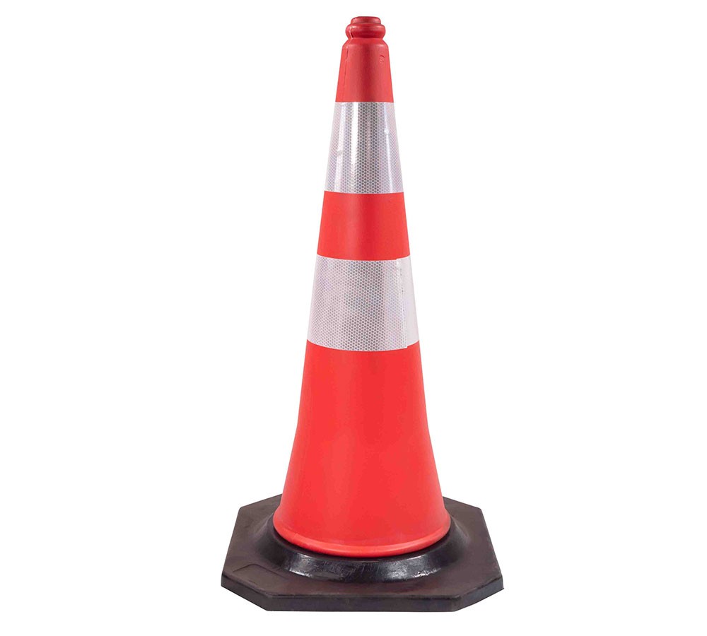 4 Pcs PVC Orange Traffic Safety Cones 28 Inch for Construction Parking Lot Road