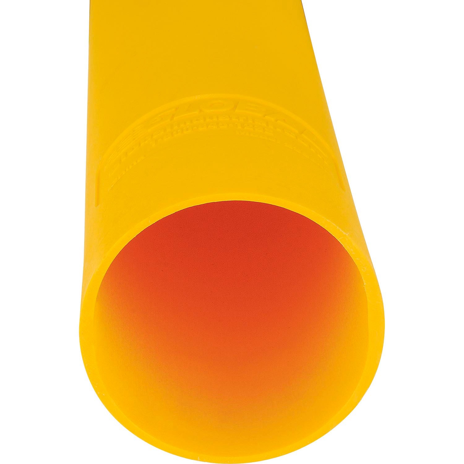 60″H Smooth Bollard Post Sleeve 4″ HDPE Dome Top Yellow