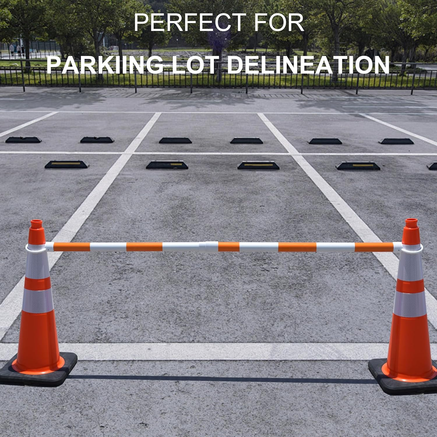 Orangestar 8 Pack Retractable Traffic Cone Bars, 4Ft to 8.8Ft Expandable Cone Ba