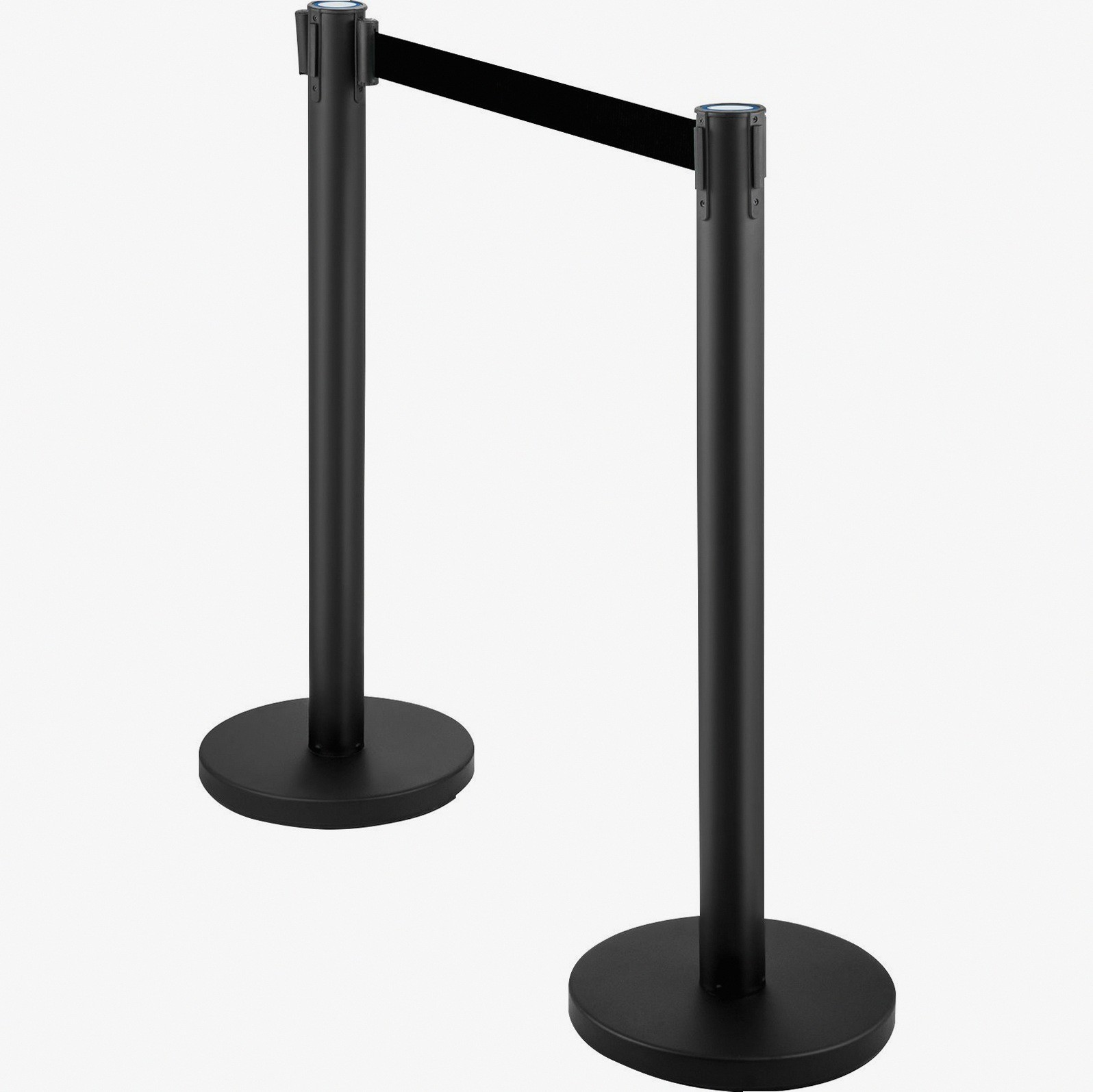 4-Pc Stainless Crowd Control Stanchion w/ 6.6ft Belts & HD Base