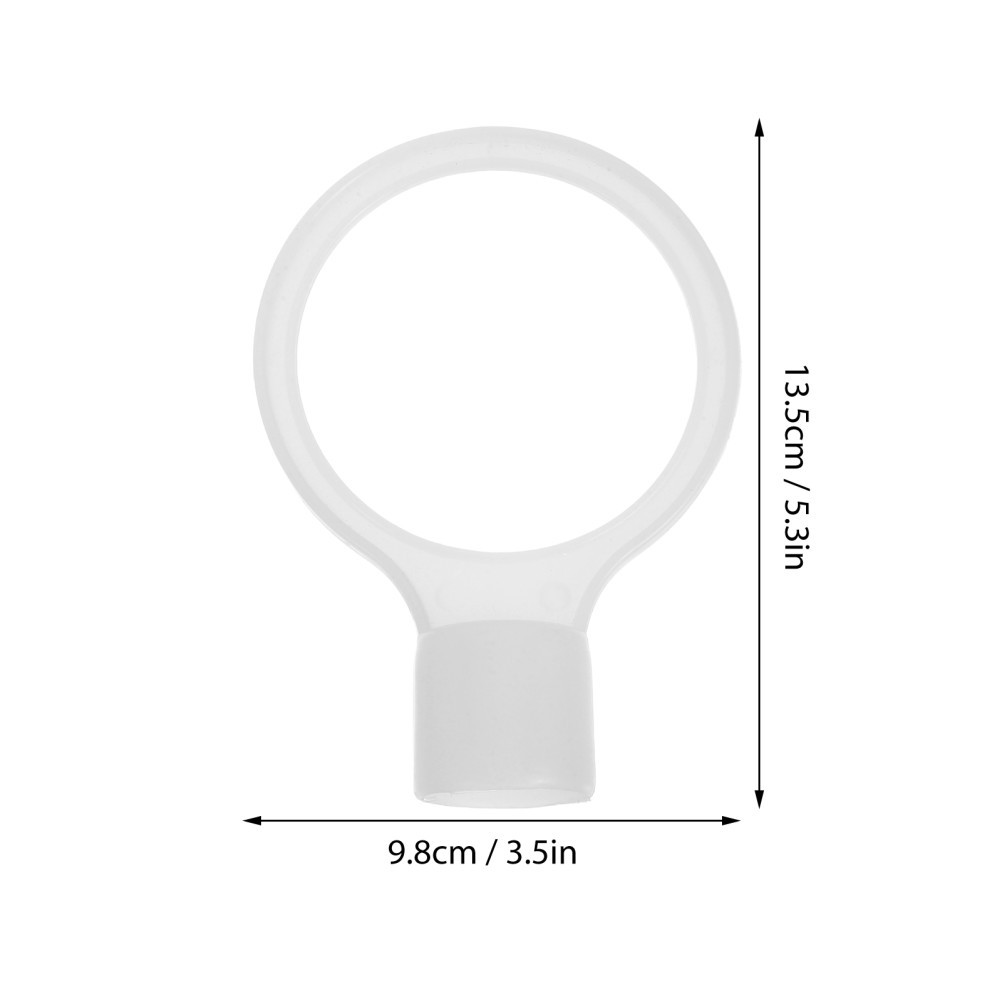6Pcs Flexible PVC Traffic Cone Connectors for Construction Safety Bar White