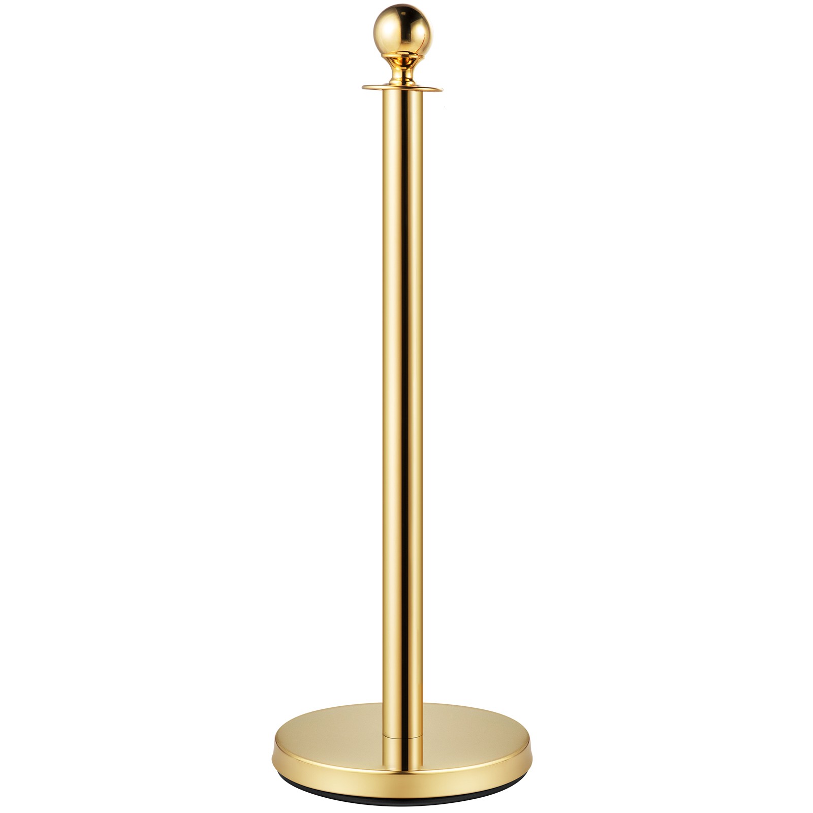 VEVOR Velvet Ropes and Posts Gold Stanchion 5ft/1.5m Crowd Control Barriers 6PCS