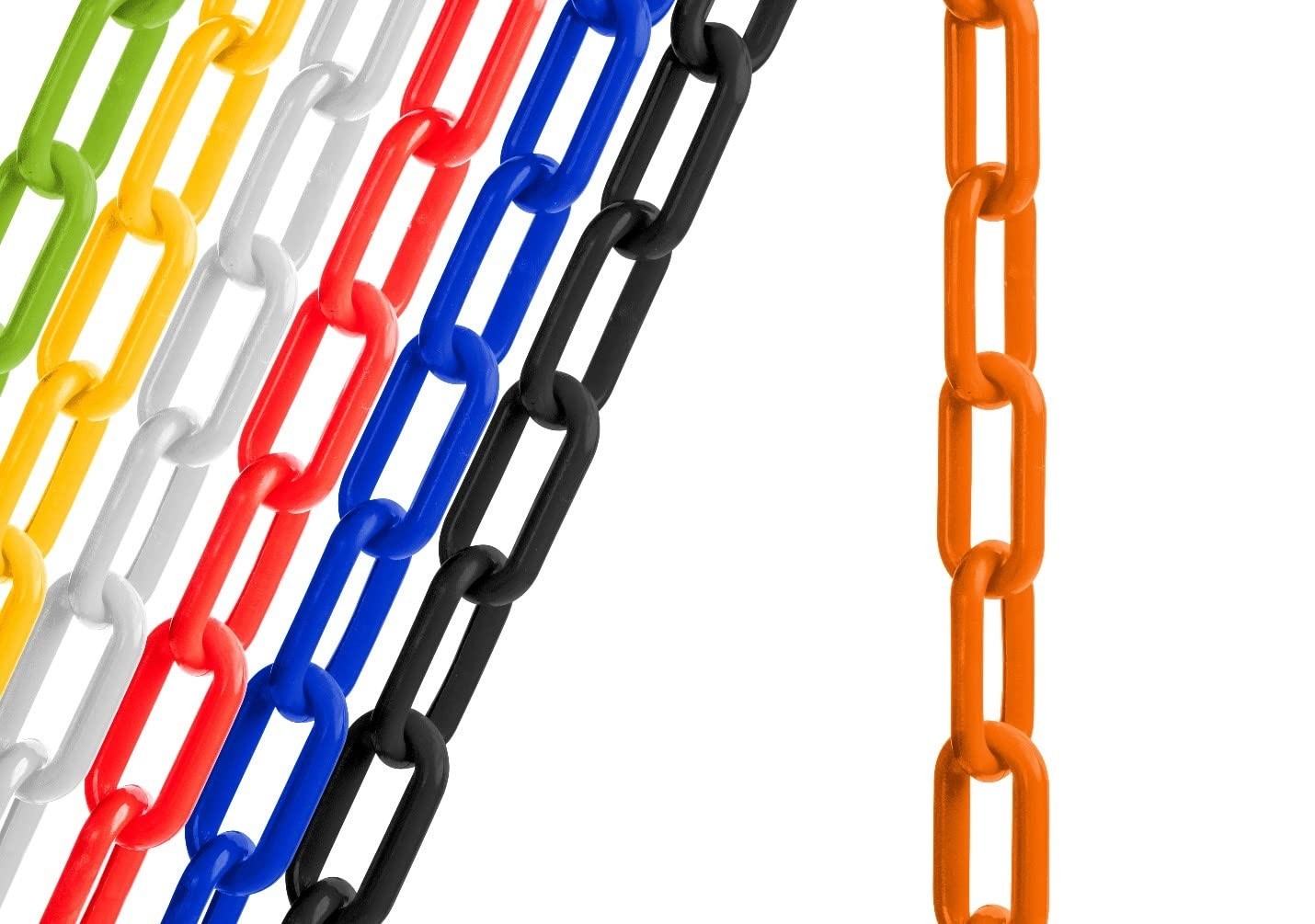 10 Feet Orange Safety Supply Plastic Chain UV Resistant for Crowd Control
