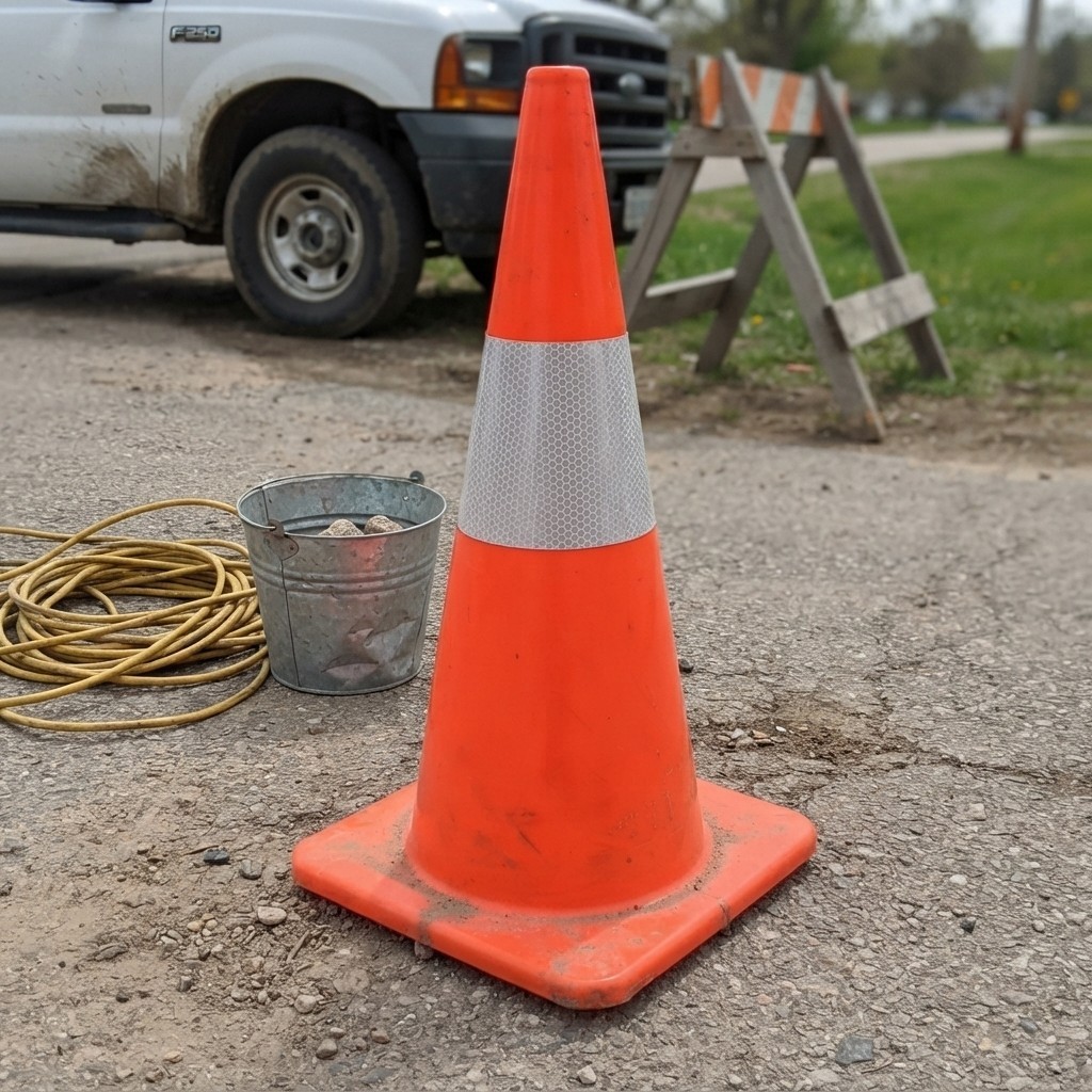 Stackable 12-inch Traffic Cones with Reflective Collars – Multi-Use Pack of 4