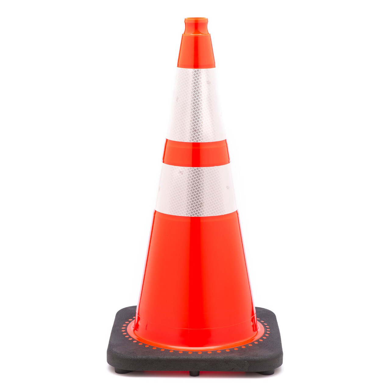 28″ Inch Orange Safety Traffic Cone With 4″ & 6″ Inch 3M Reflective Collars