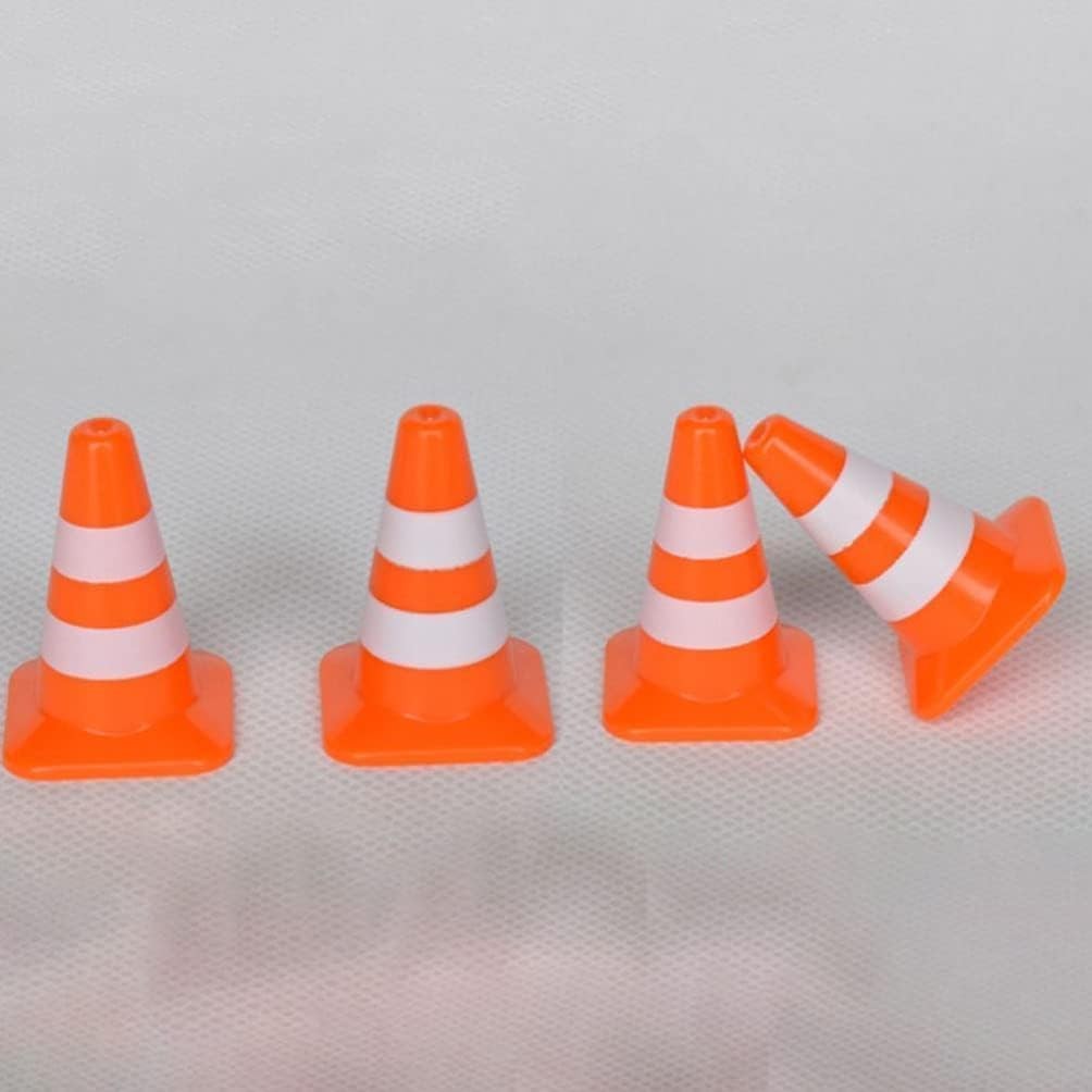 GOUDOGEDC 14Pcs Miniature Road Cone Orange Mini Traffic Cones Plastic Sign Ro…