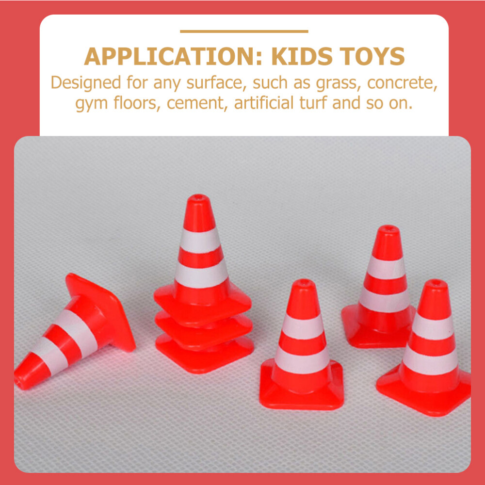 Road Sign Barricade Toy Plastic Work Traffic Signs Cone Mini Construction Cones