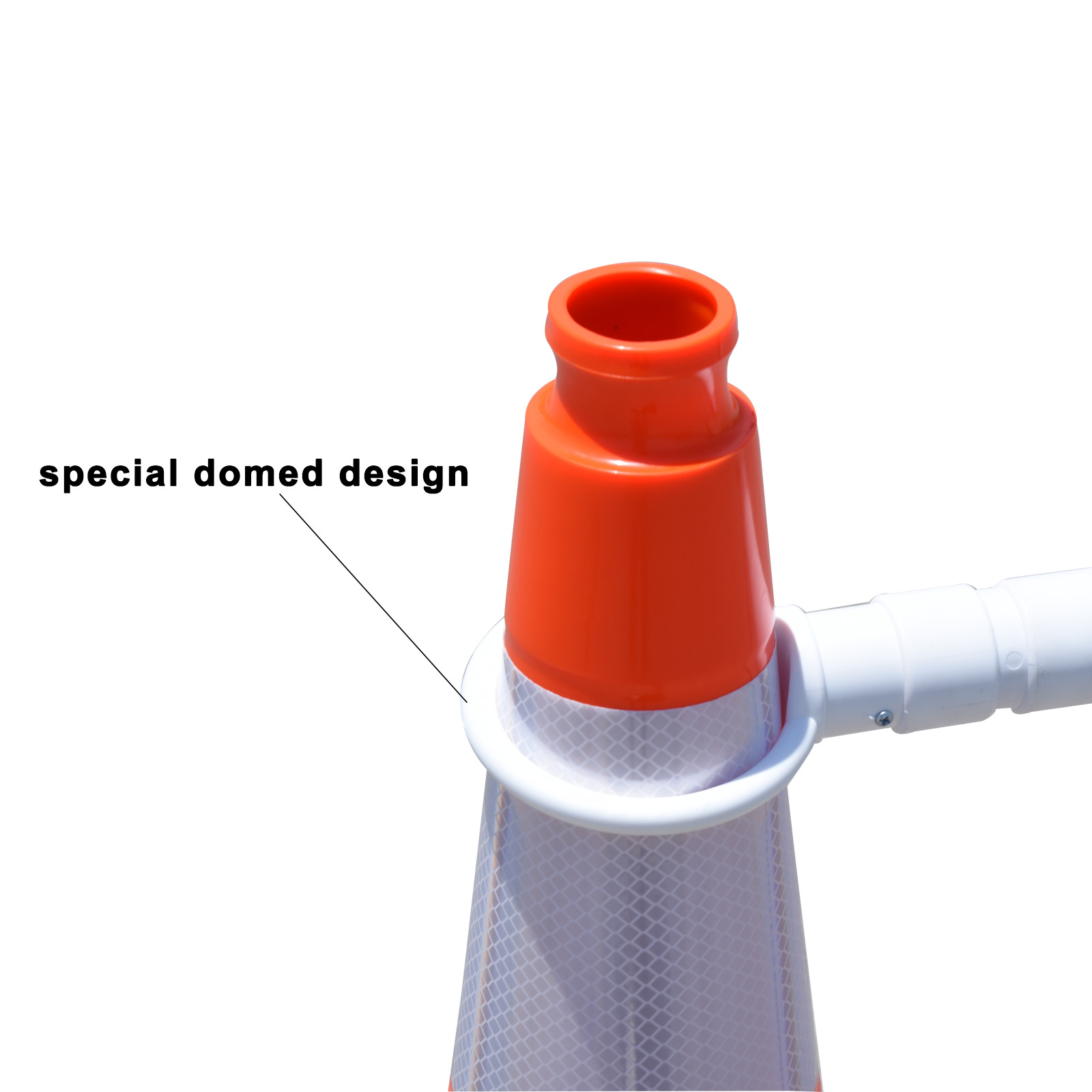 Orancl 4-9Ft retractable traffic cone bar 8pcs traffic barrier for secure setup
