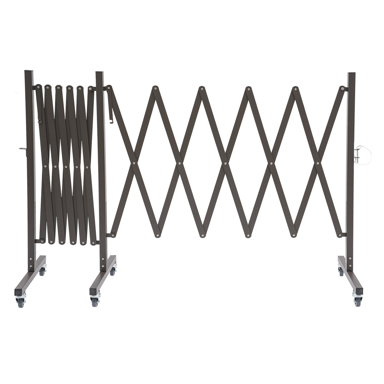 16.4′ Expandable Barricaded Barrier Retractable Traffic Fence Mobile Safety Gate