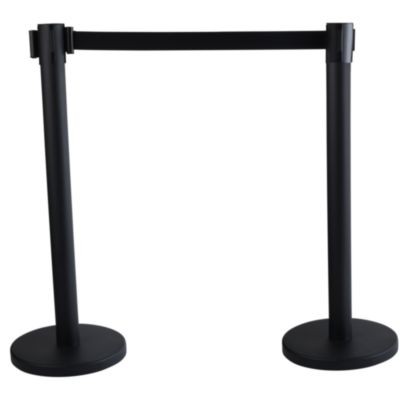 Tatco 16600 Economy Crowd Control Stanchions Black 9ft 6in