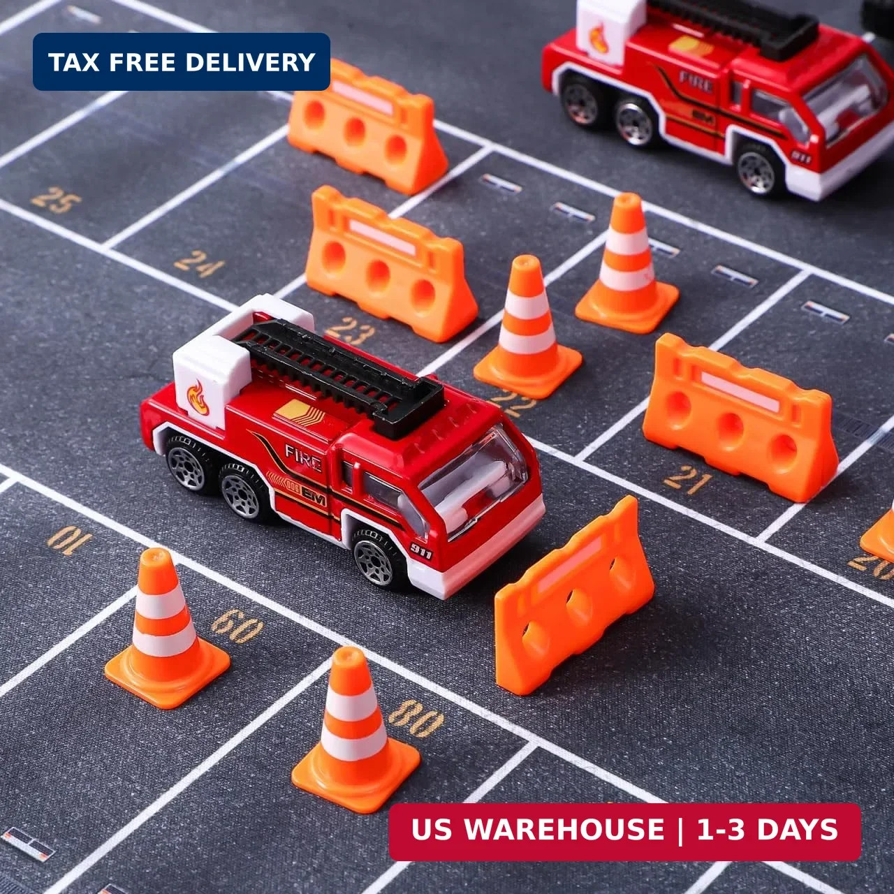 48pcs Mini Traffic Cones – Miniature Fence Barricade Signs Small Orange Construc