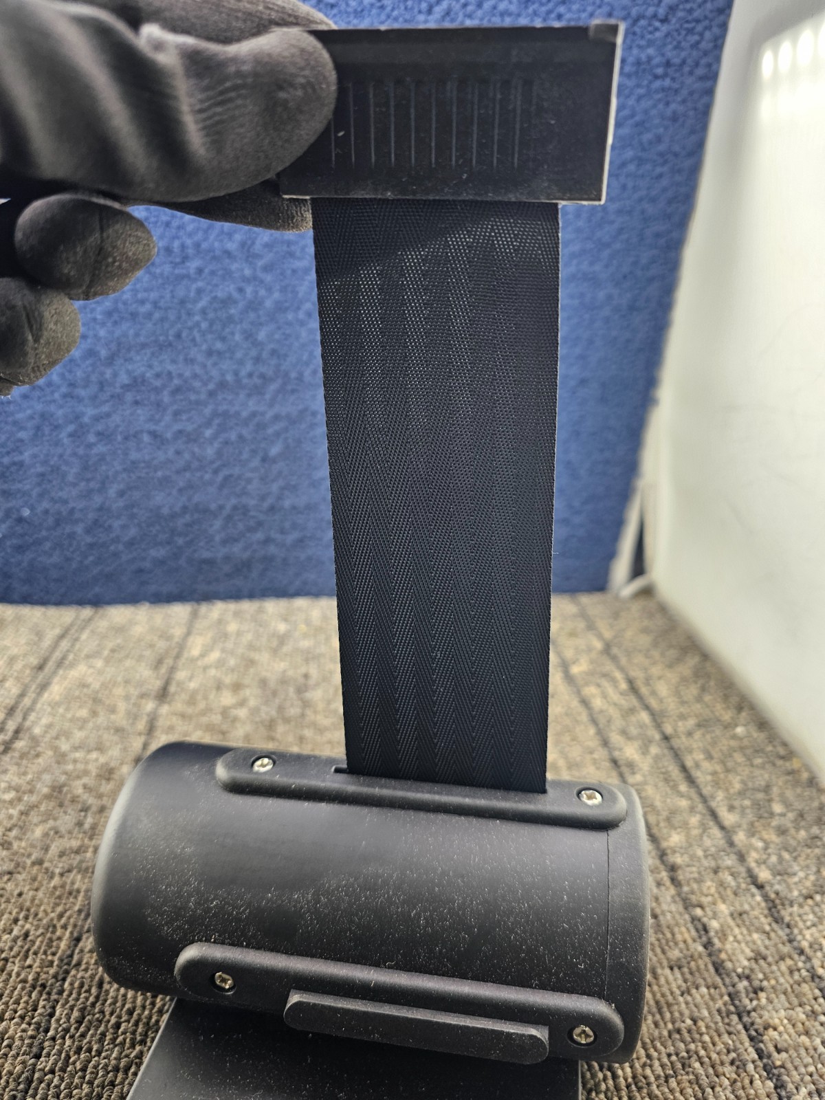 CROWD CONTROL CCW-MWM100-BK-BK-F-S-130: Wall Mount Retractable Belt Barrier