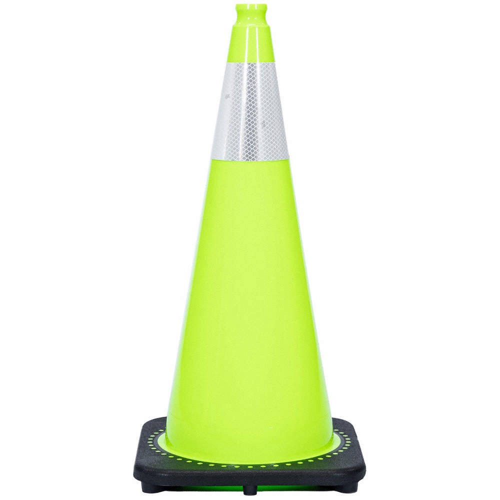 GRAINGER APPROVED RS70032C-LIME3M6 Traffic Cone,7 lb.,Lime Cone Color 53WN79