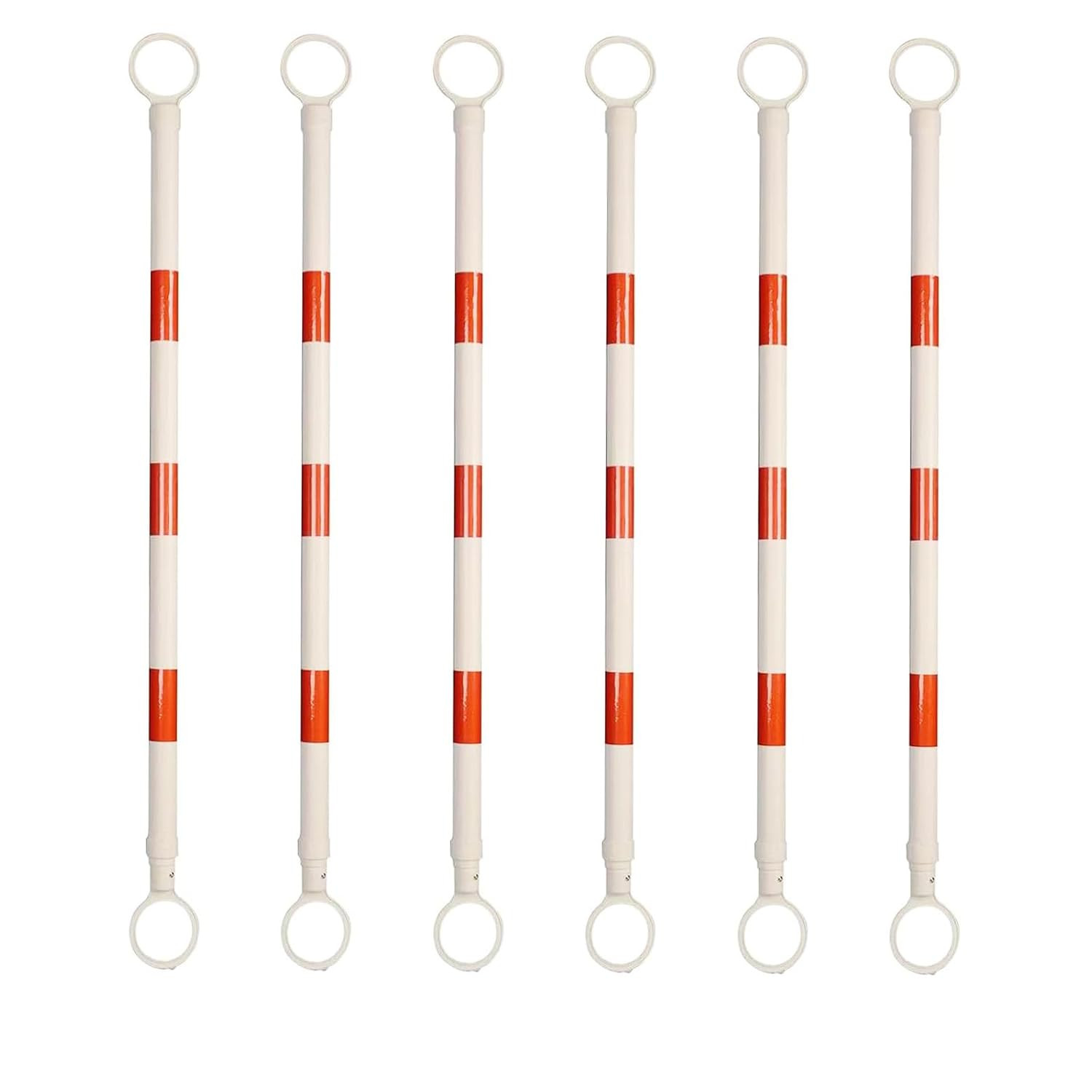Expandable 6 Pcs Traffic Cone Bar 4Ft to 7.2Ft for Parking & Road Safety