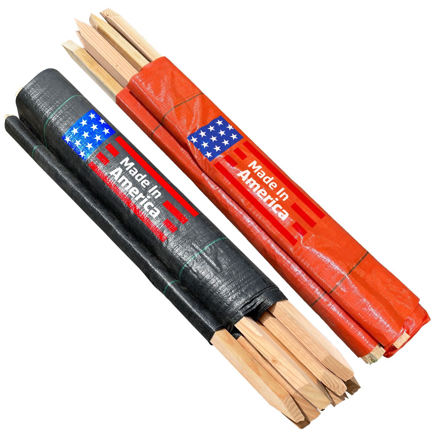 Sandbaggy 3 ft x 100 ft Silt Fence with Wooden Stakes (4 ft) – Orange / Black