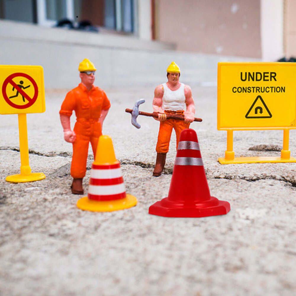 60PCS Training Roadblock Construction Cones Toys Traffic Signs for Kids