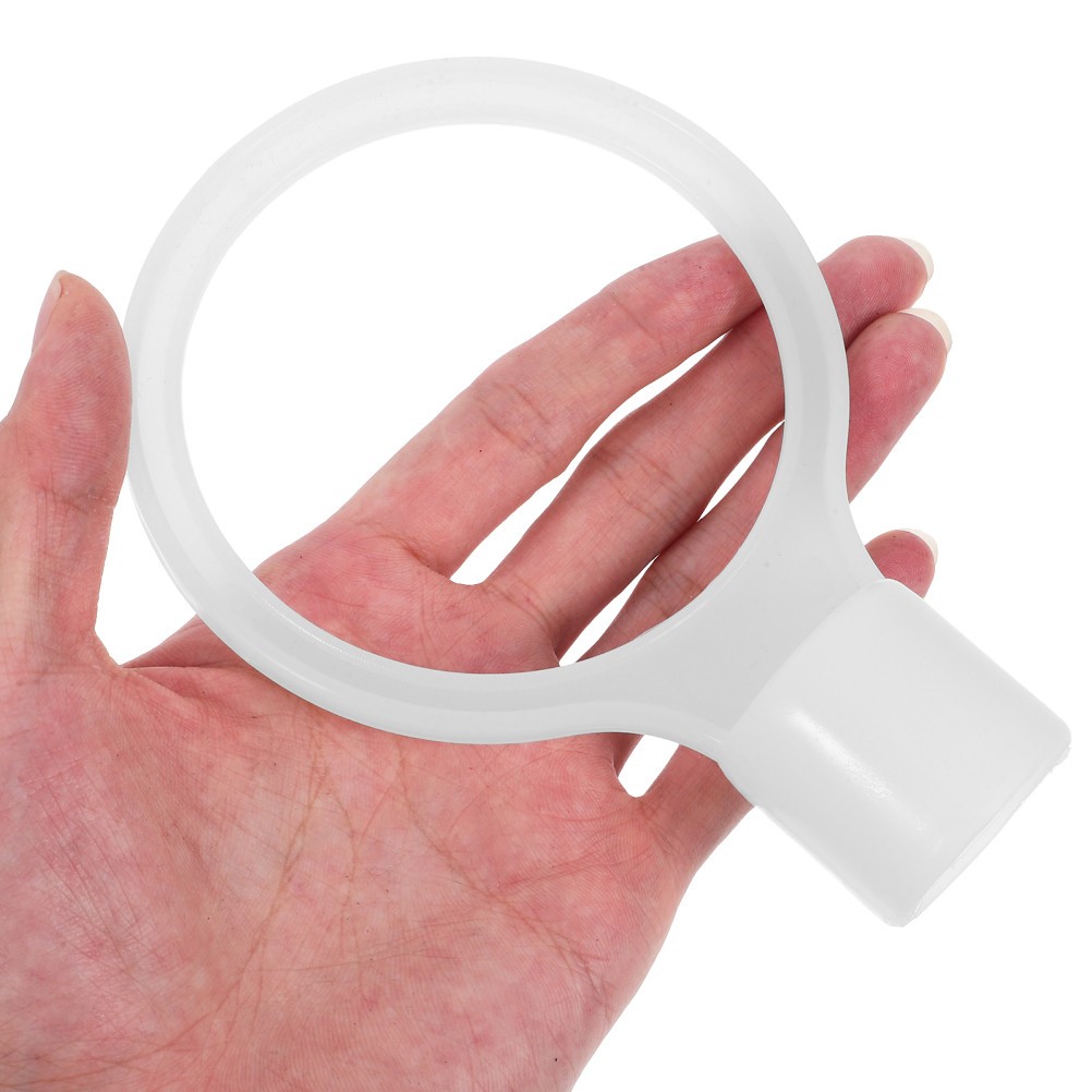 6Pcs Flexible PVC Traffic Cone Connectors for Construction Safety Bar White