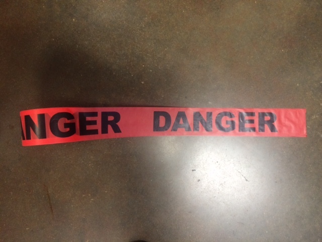 12 ROLLS RED DANGER BARRIER BARRICADE TAPE 1.5-MIL 3″ X 1000′ ROLL NEW