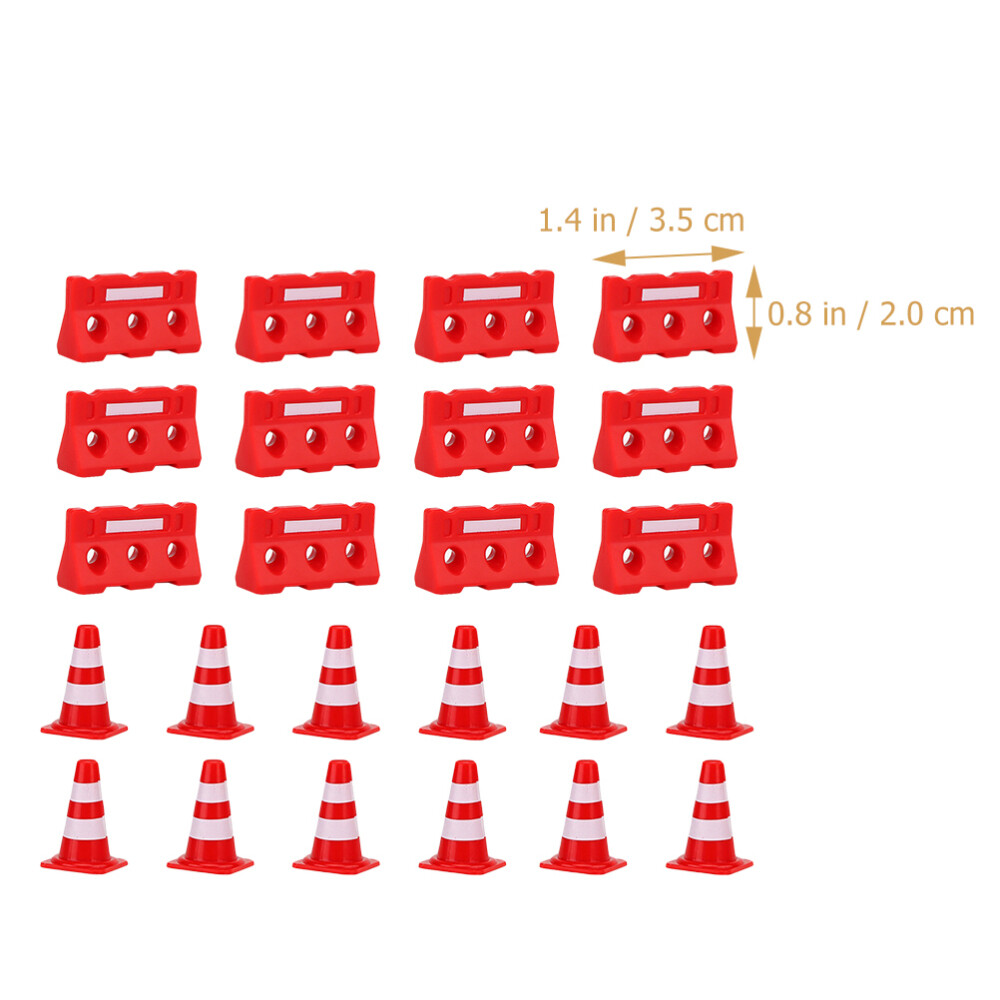 Road Sign Barricade Toy Plastic Work Traffic Signs Cone Mini Construction Cones