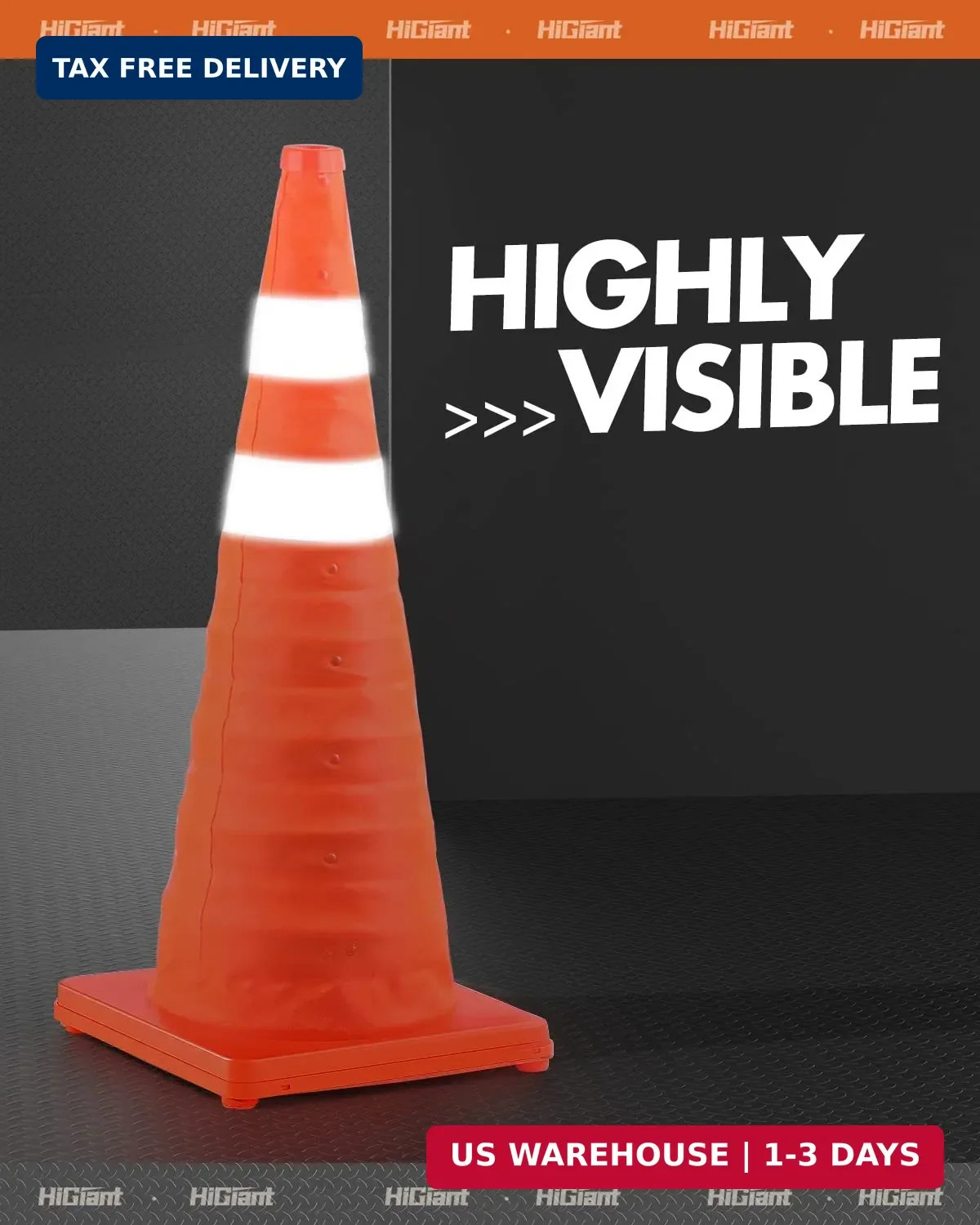 HiGiant [4 Pack] Collapsible Traffic Safety Cones 28 Inch, Orange Pop-up Cones w