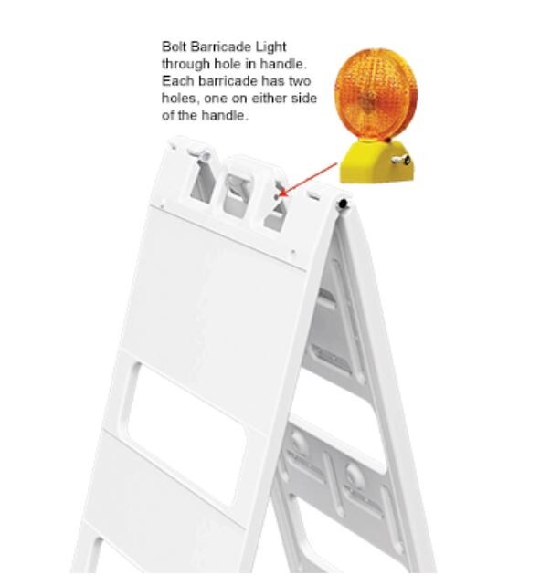Reflective Safety Folding Barricade- Type 2 – 45×25 – for Traffic & Construction