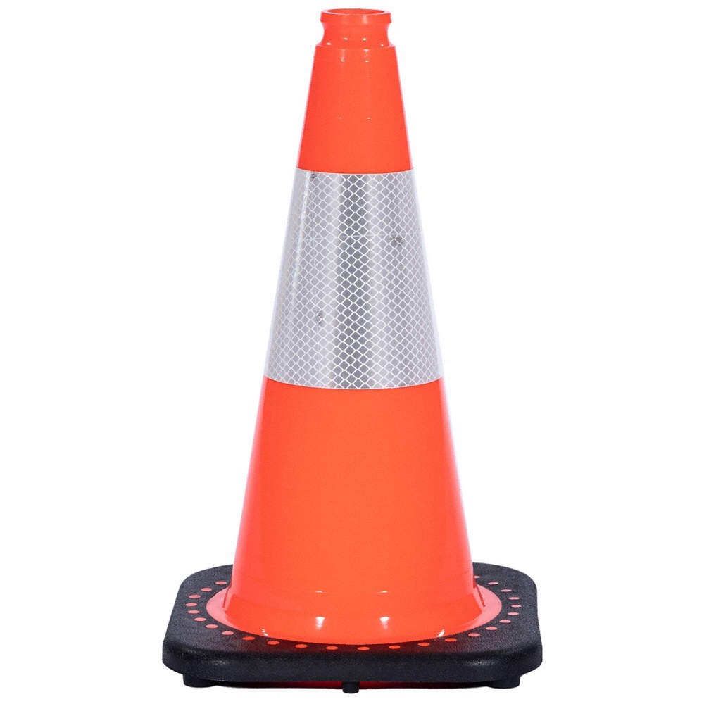 GRAINGER APPROVED RS45015C3M6 Traffic Cone,3 lb.,Orange Cone Color 53WN52