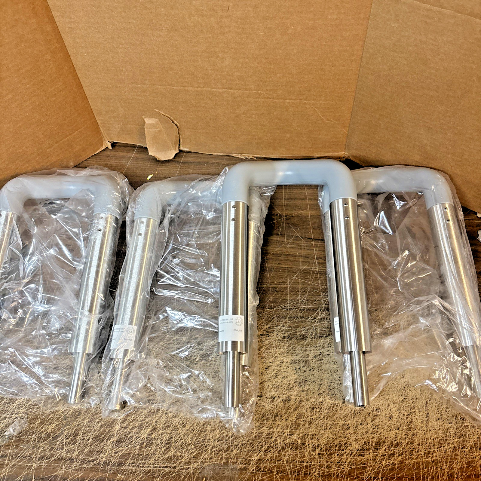McCue UniGuard 150 Safety Bollards 12″ Grey Asset Protection Post Case of 4 NEW